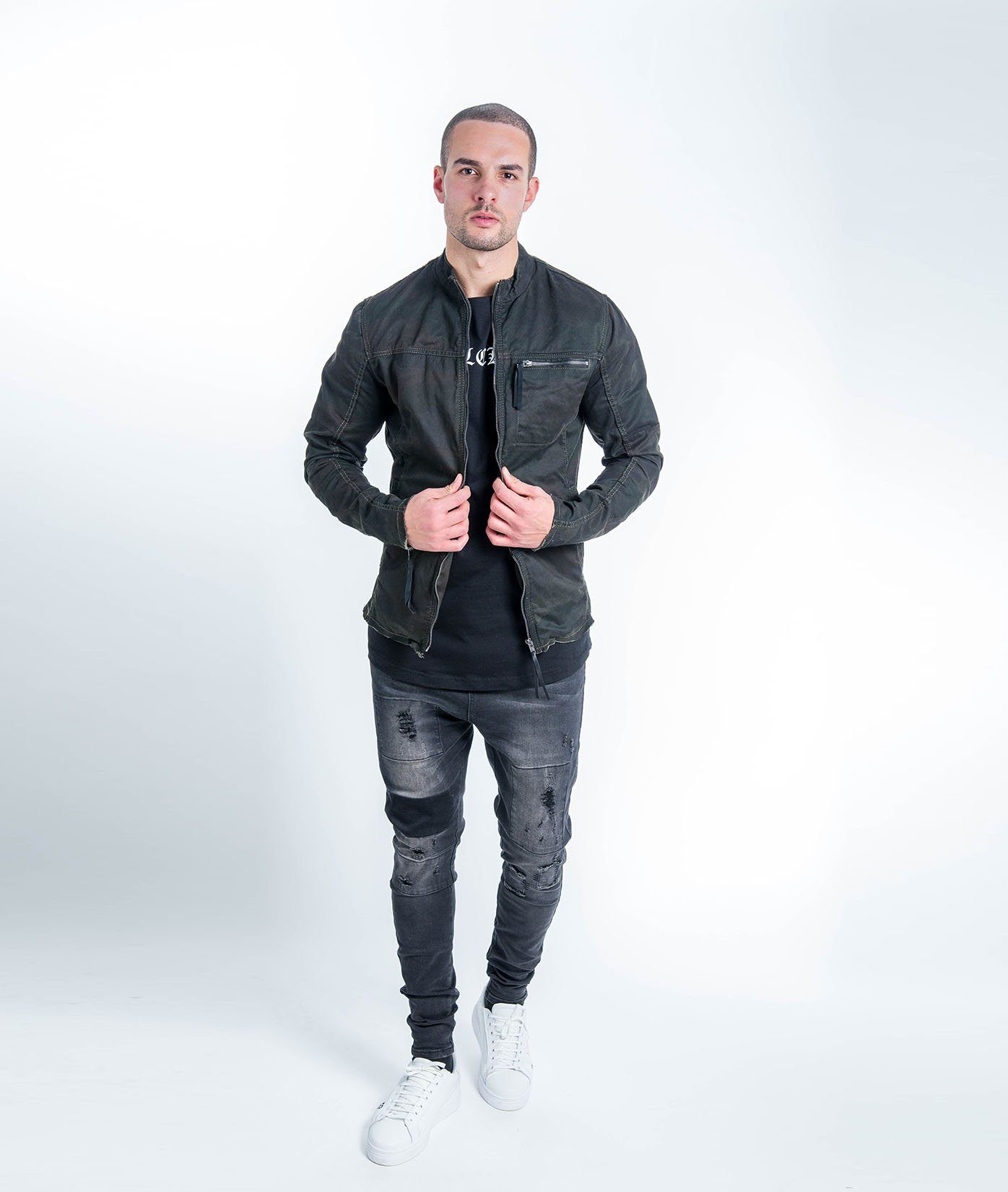 Be Edgy Jeansjacke Herren Be Edgy Jeansjacke Black Denim (Pre-owned)