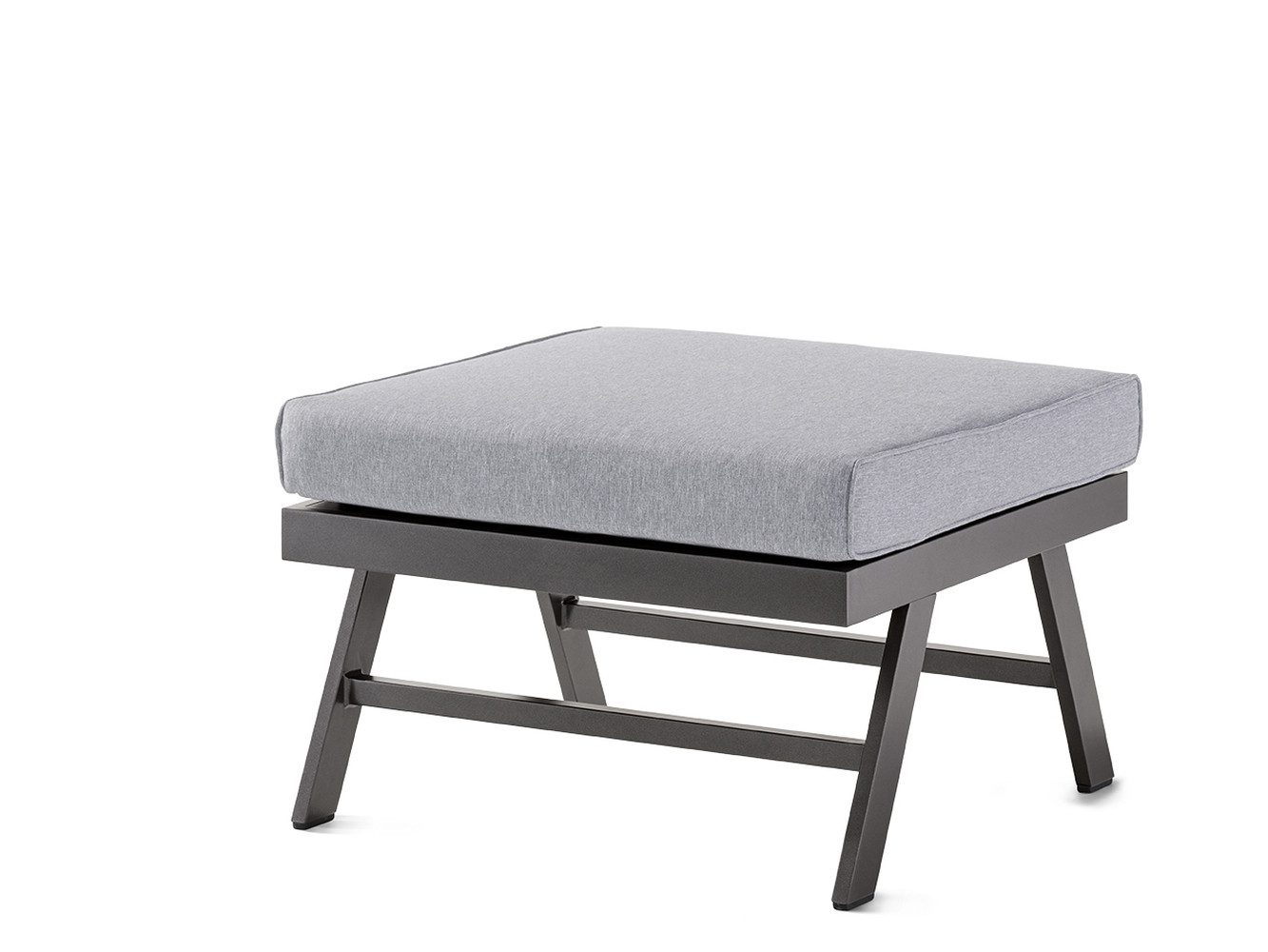 sieger Gartenlounge-Hocker Auckland, in Hellgrau - 72x47x72 (BxHxT)
