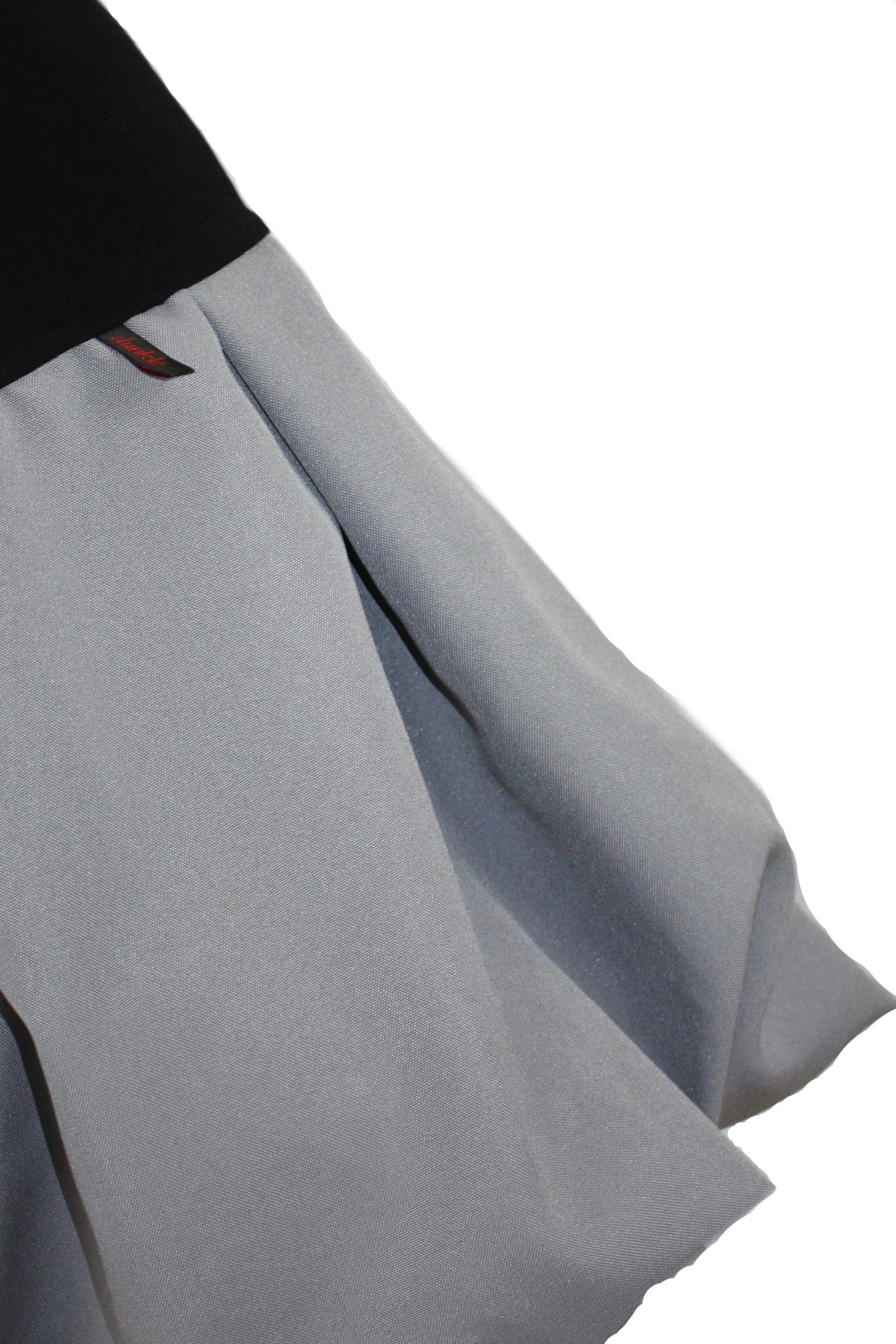 dunkle design Minirock Ballonrock Grau Schwarz Ecru Mini elastischer Bund günstig online kaufen