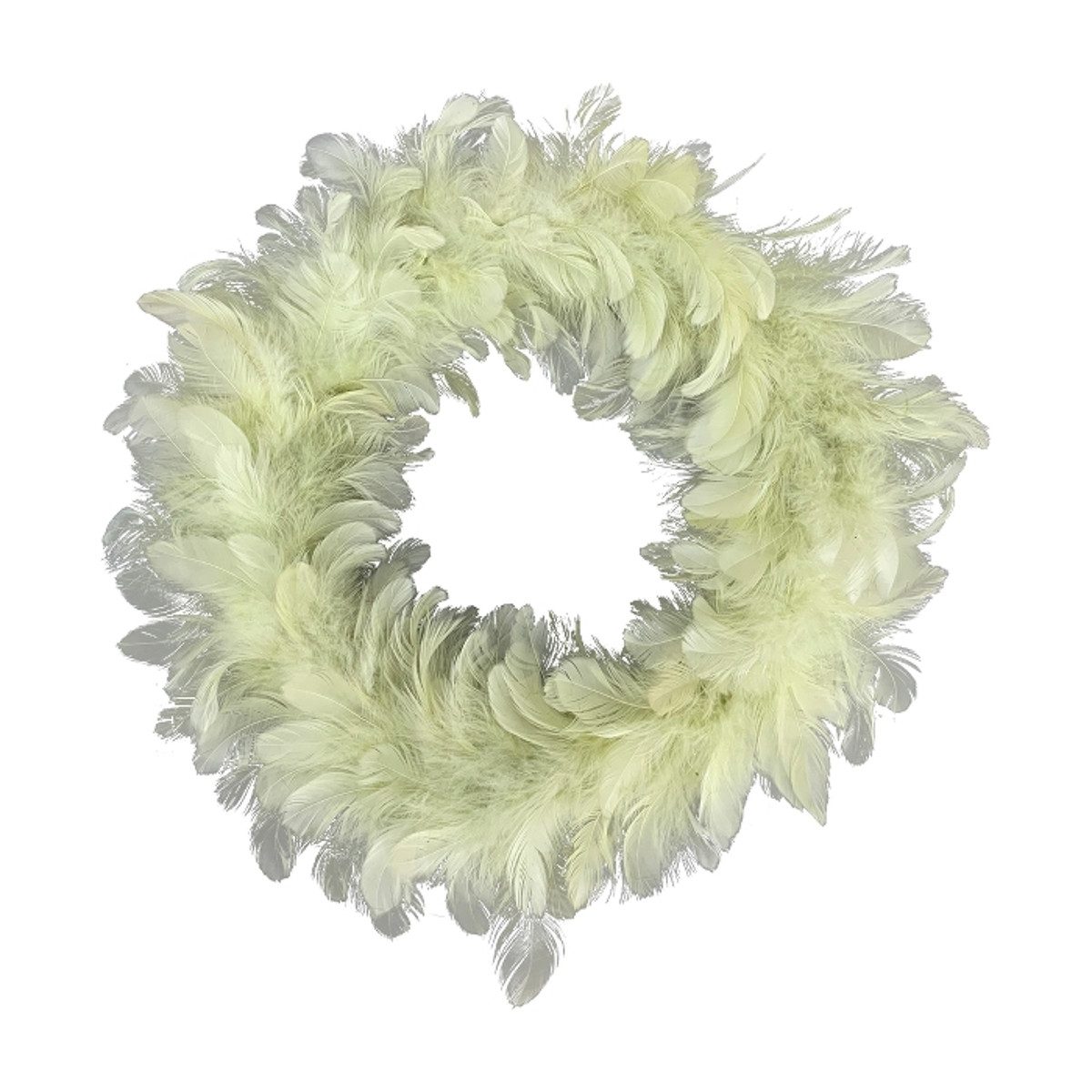 Macosa Home Dekokranz Federkranz Federn Grün 35 cm Türkranz Tischdeko Wanddeko, Kranz Osterdeko Deko Ostern