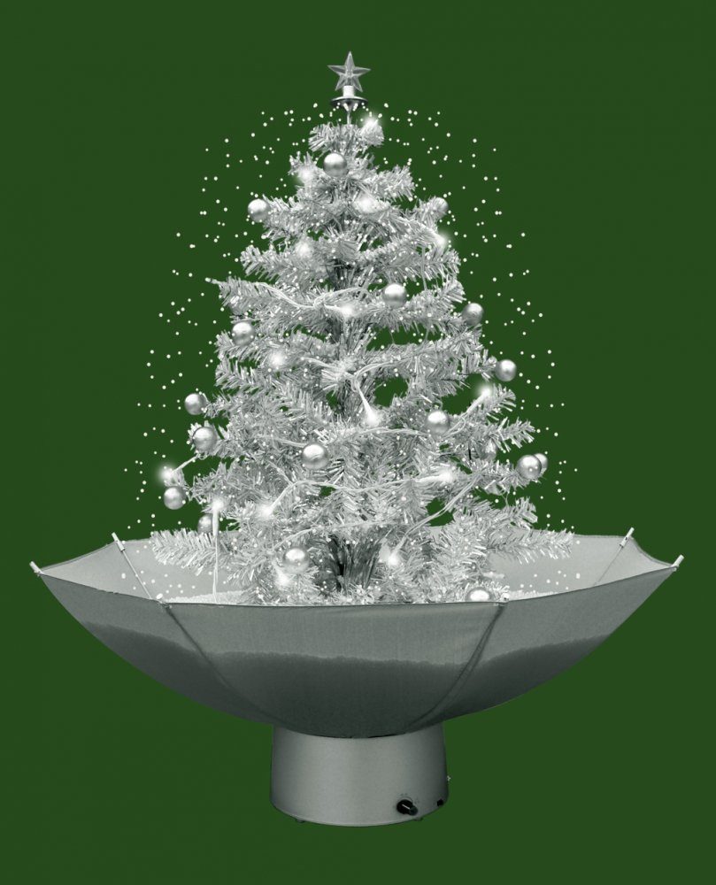 Weihnachtsbaum MONOPOL® Schneiender Künstlicher 75cm Weihnachtsbaum silber