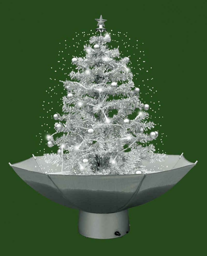 MONOPOL® Künstlicher Weihnachtsbaum Schneiender Weihnachtsbaum 75cm silber
