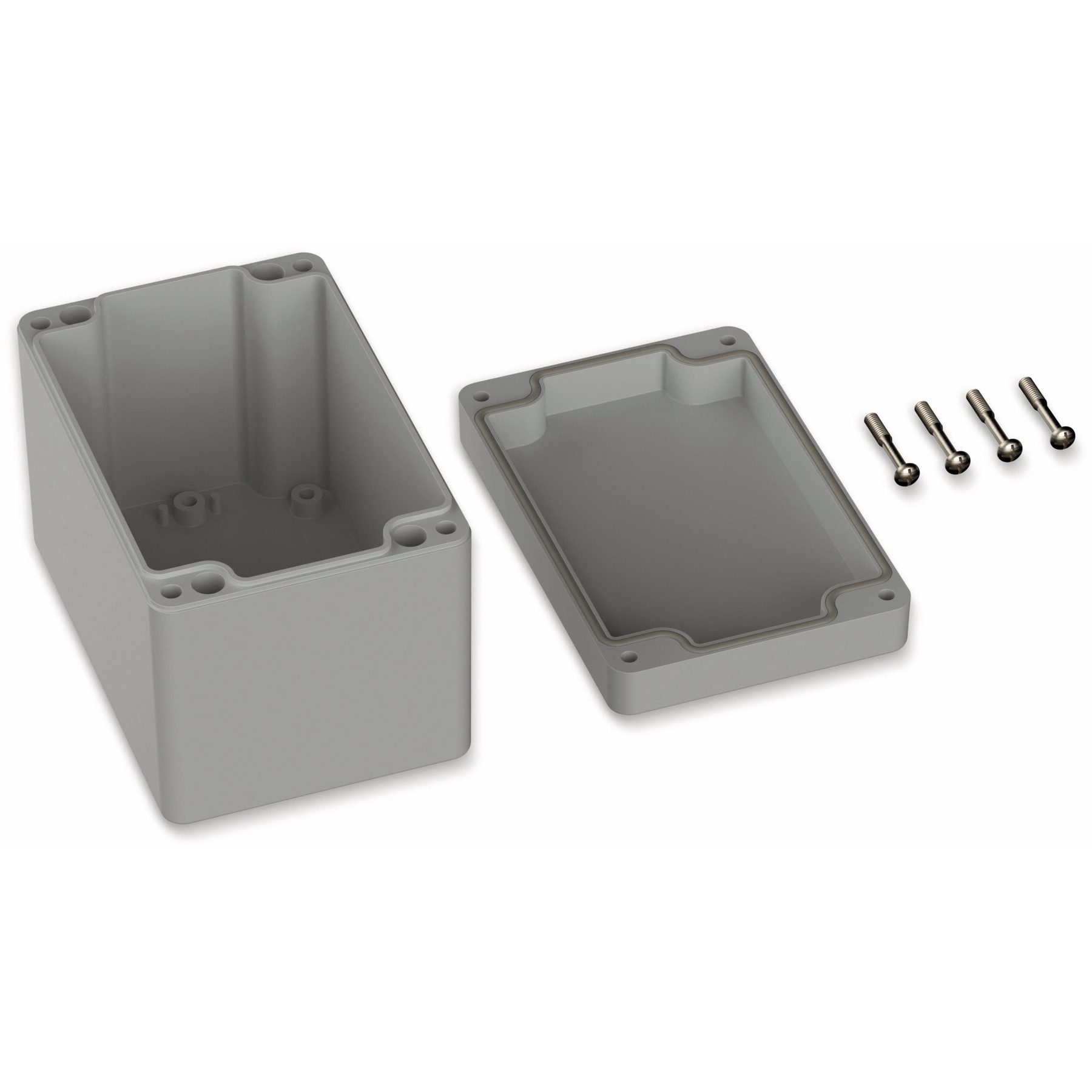 Pollin Verteilerbox POLLIN, ABS Gehäuse, 120 x 80 x 85 mm, IP65, Lichtgrau