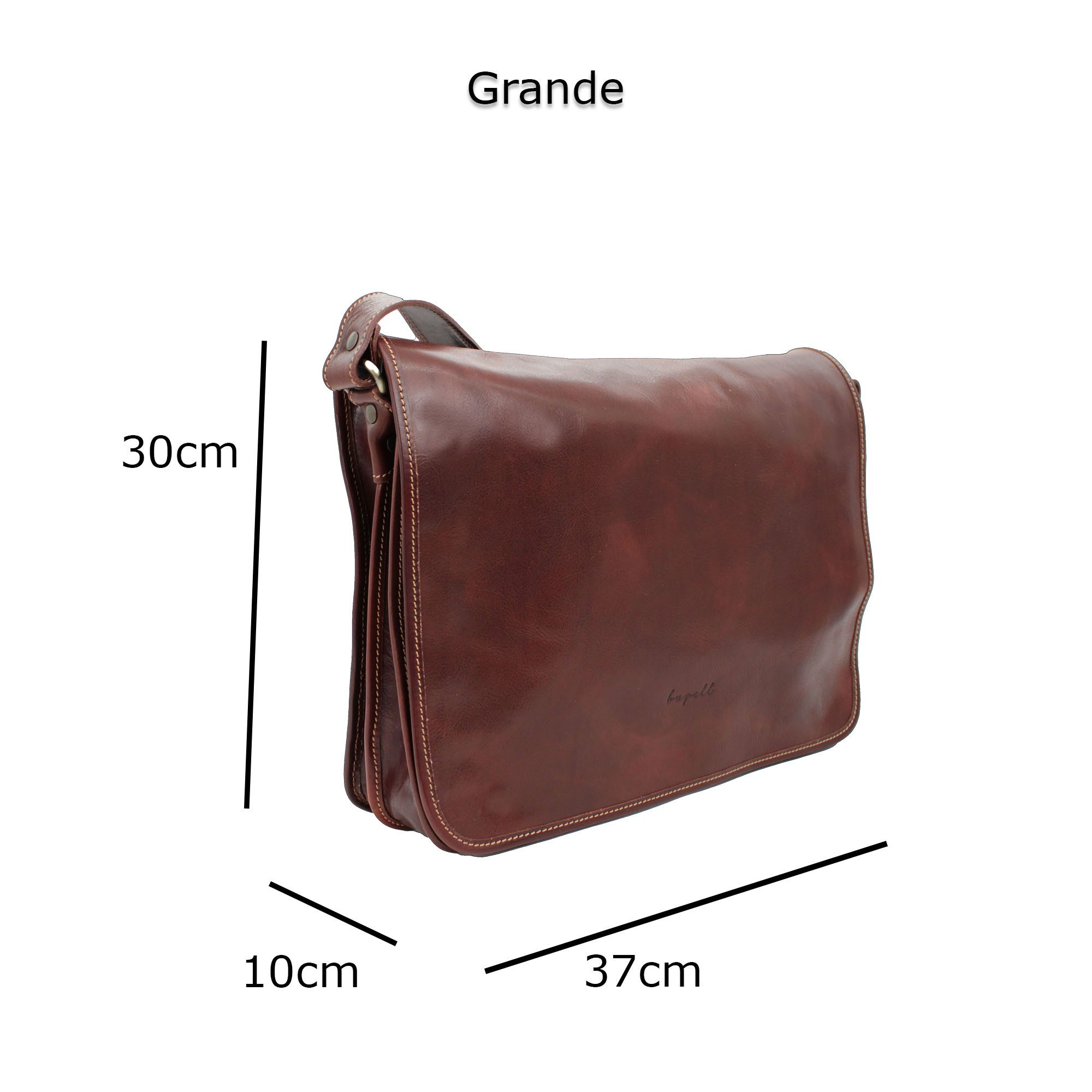 bupell Umhängetasche Eugenio, Umhängetasche Crossbody aus pflanzlich gegerbtem Leder