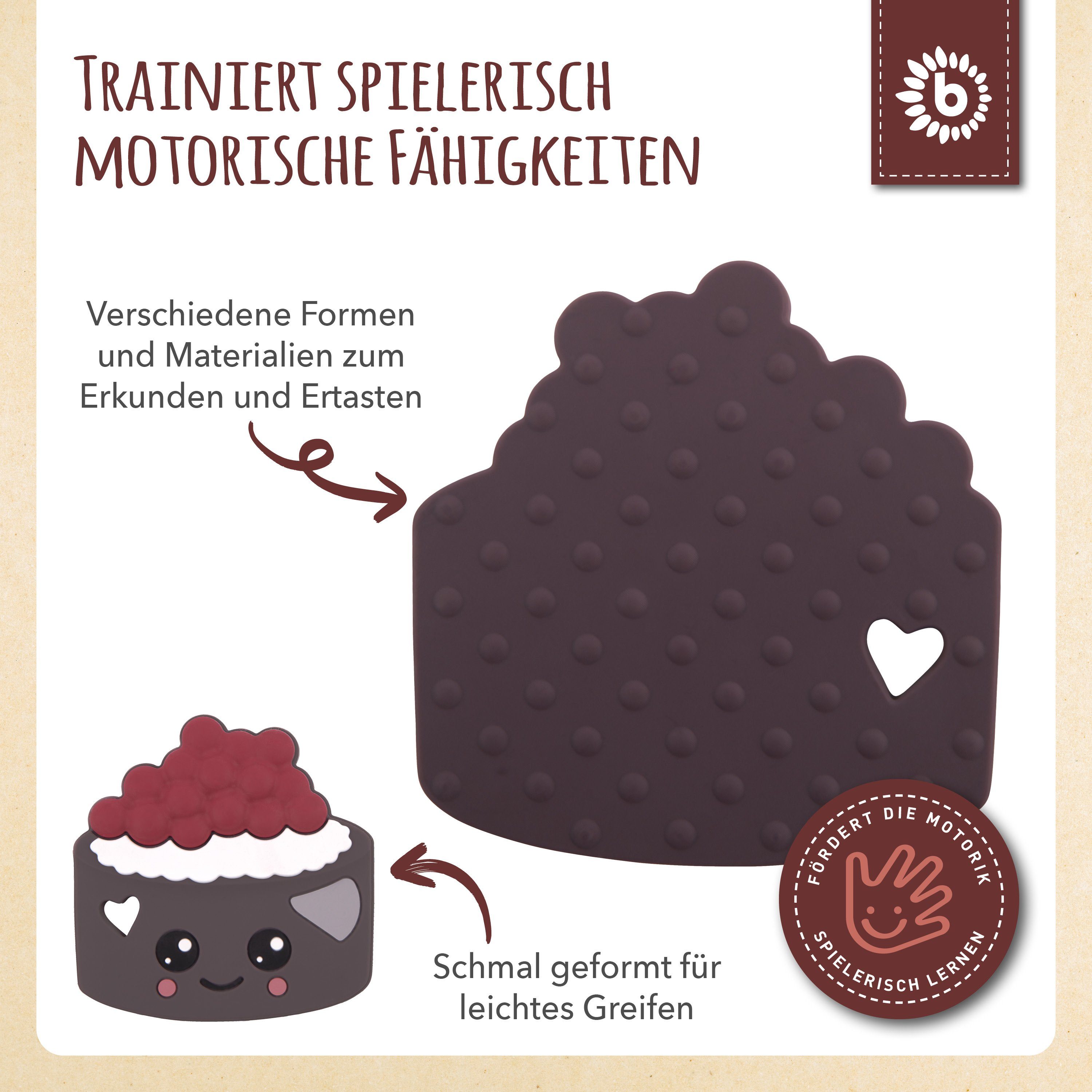 BIECO Beißring Bieco Silikon Torte Beißring Baby, 8 cm Ab 0 – Bild 4 von 5