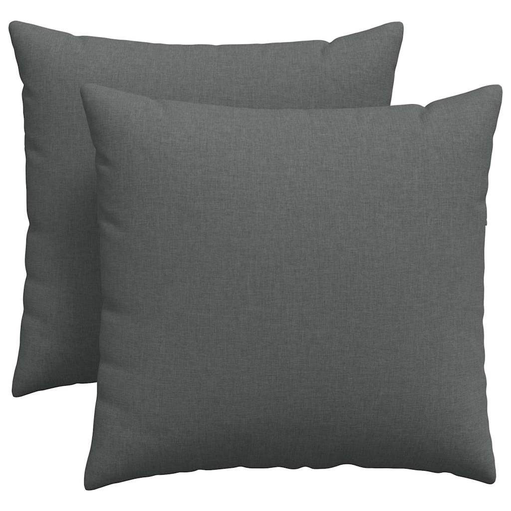 vidaXL Sitzauflage Sofakissen 2 Stk. Stoff Dunkelgrau 45 x 45 cm, (2 St)