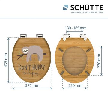 Schütte WC-Sitz Don`t Hurry, Absenkautomatik, Holzkern, Motivdruck, MDF