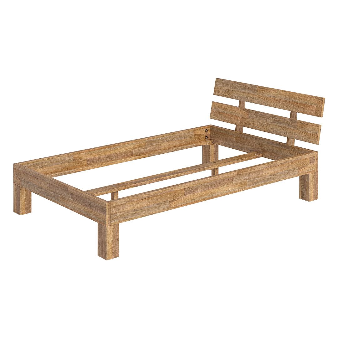 skølm Massivholzbett Floki aus Eiche mit Bettkopf, natur geölt, verfügbar i günstig online kaufen