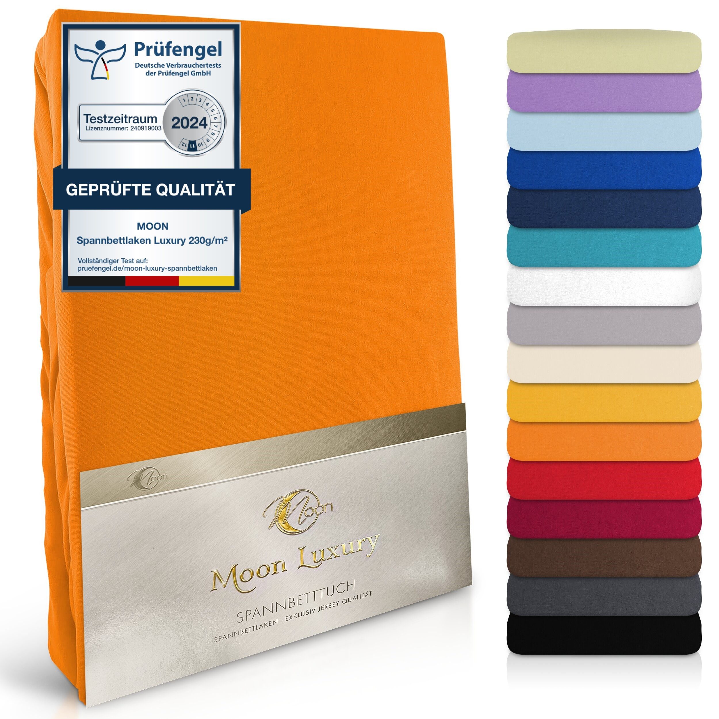 MOON Heimtextilien Spannbettlaken MOON-Luxury Spannbettlaken Jersey Stretch günstig online kaufen