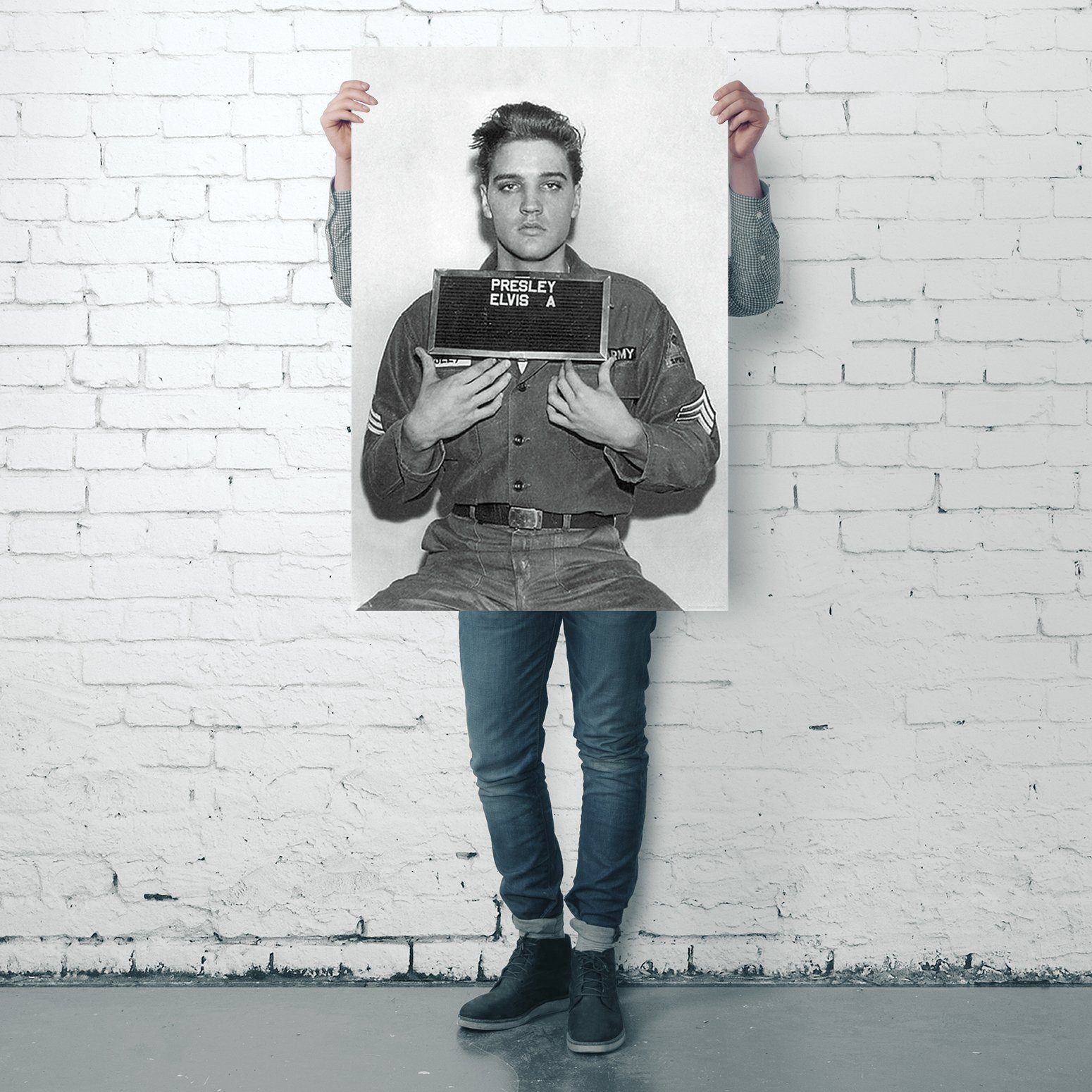 PYRAMID Poster Elvis Presley Poster Mugshot Polizeifoto 61 x 91,5 cm