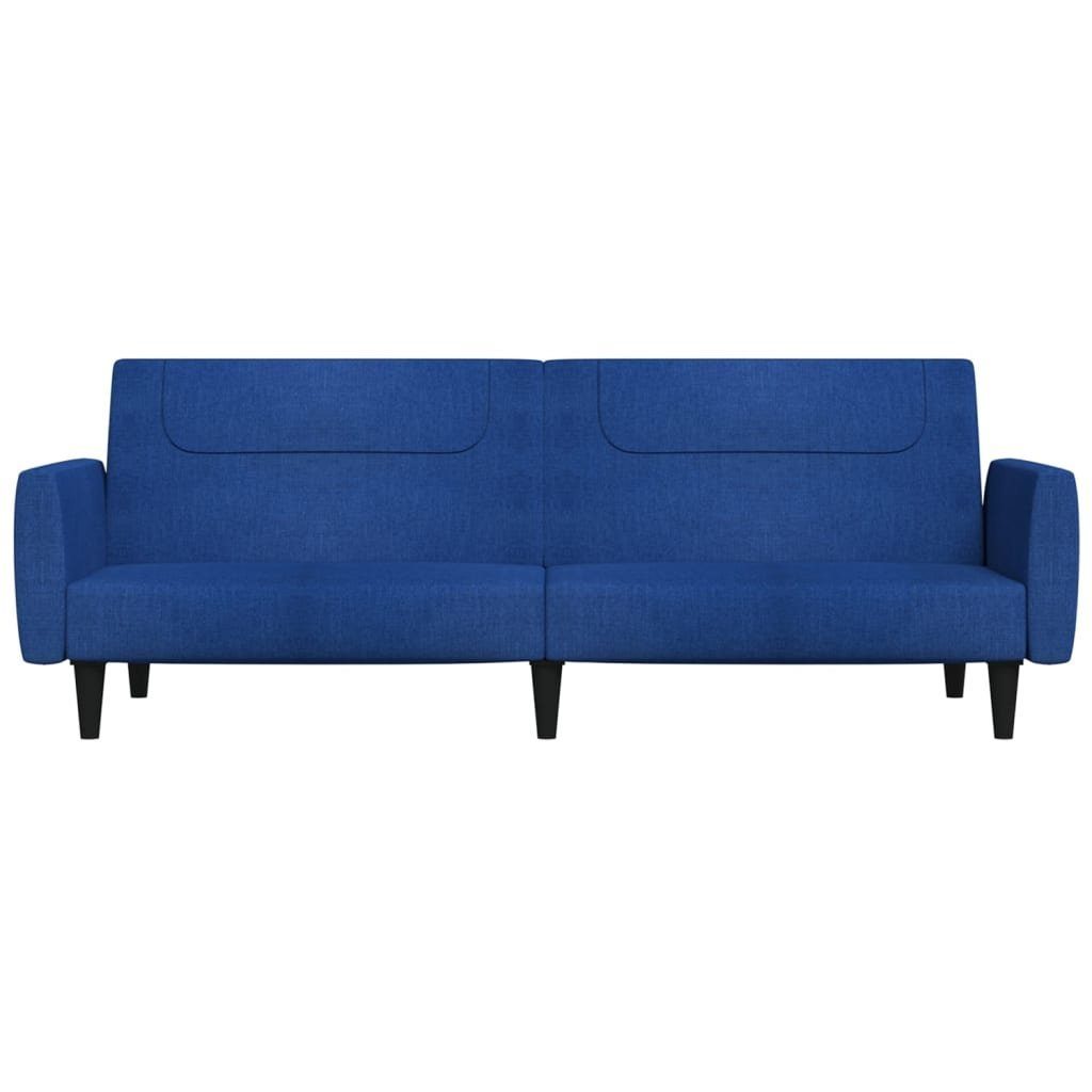 Schlaffunktion Schlafsofa 2-Sitzer Sofa Blau vidaXL Stoff Schlafcouch