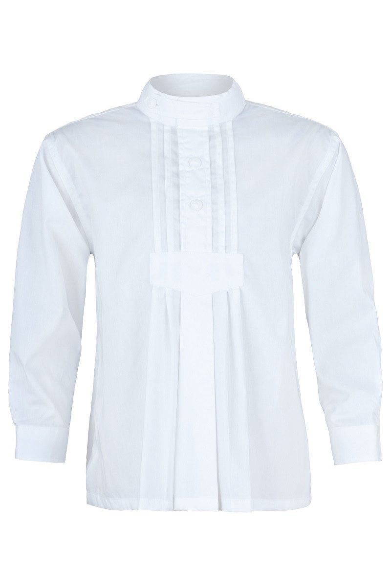 Isar-Trachten Trachtenhemd Trachtenhemd Kind - SIGGI - weiß