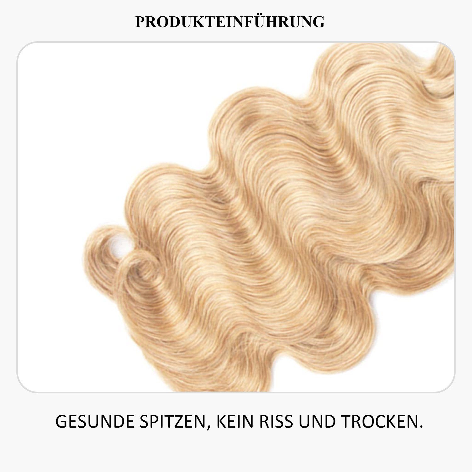 Hell Curly MAGICSHE Hair Wave Gold 613 Kunsthaarperücke Bundle, Perücke