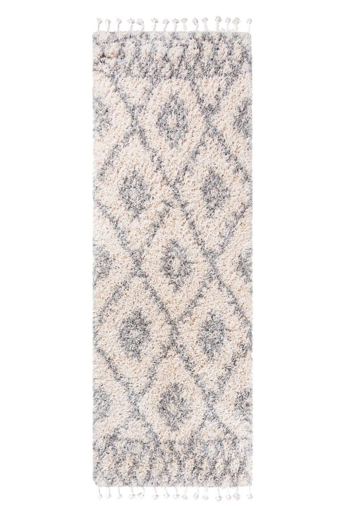 Mazovia Läufer Boho Ethno Beige Creme Wohnzimmer, Schlafzimmer, Esszimmer, Fußbodenheizung