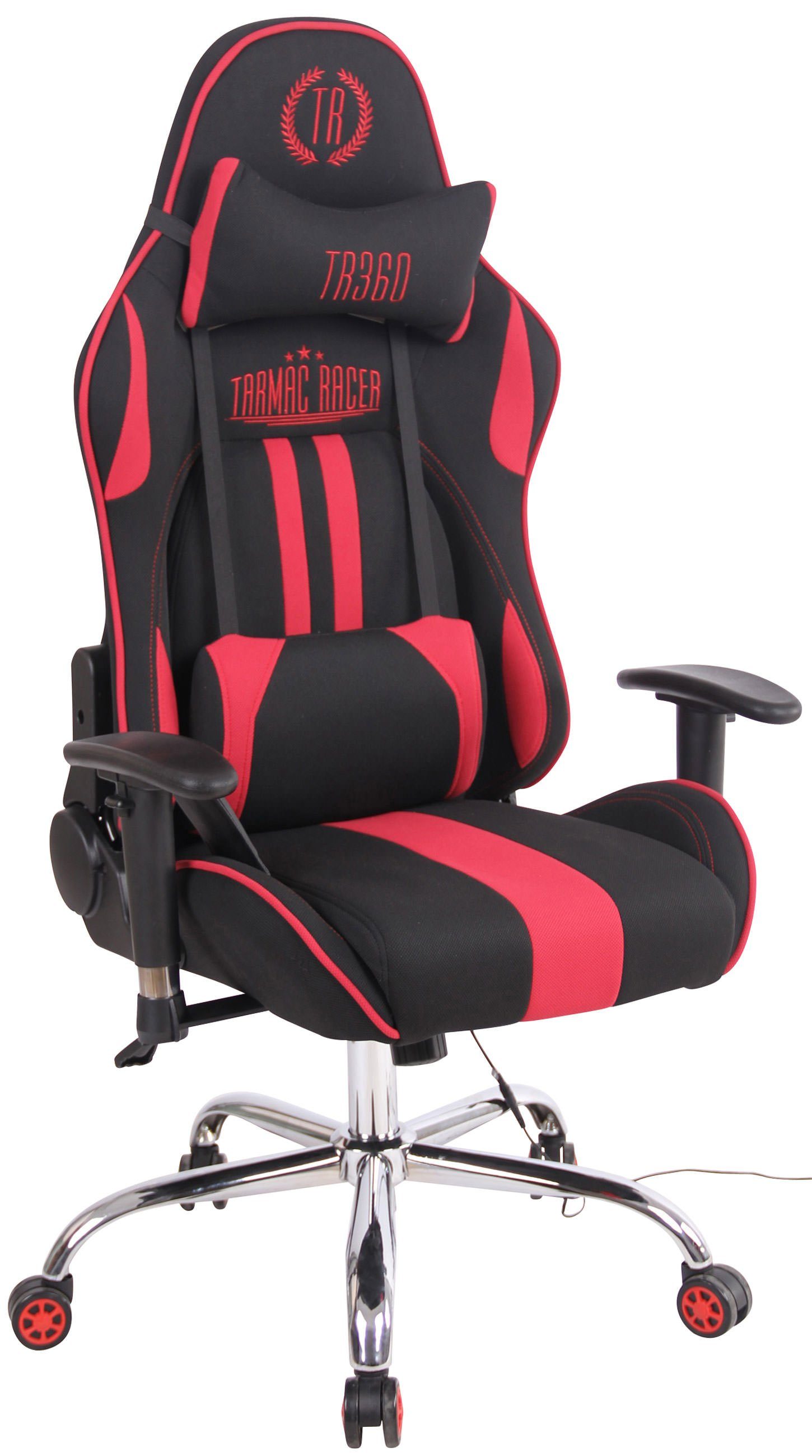 CLP Gaming Chair Limit XM Stoff, mit Massagefunktion schwarz/rot
