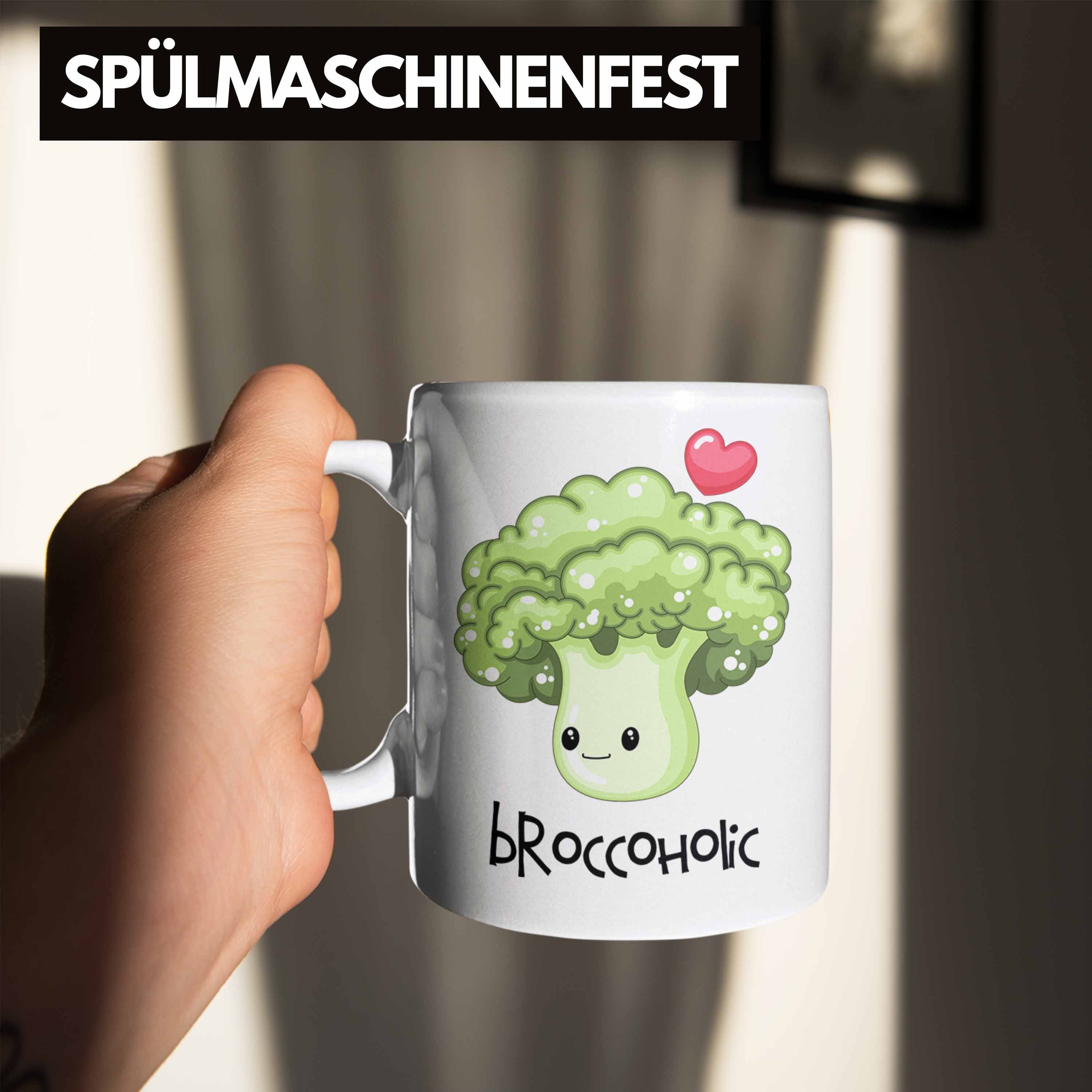 Weiss Broccoli-Tasse Tasse Witziges Geschenk für "Broccoholic" Lustige Gemüseliebh Trendation