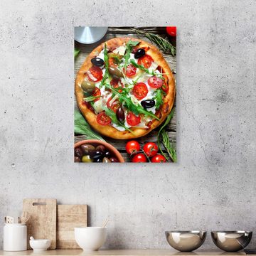 Posterlounge Acrylglasbild Editors Choice, Frische selbstgemachte Pizza, Küche Mediterran Fotografie