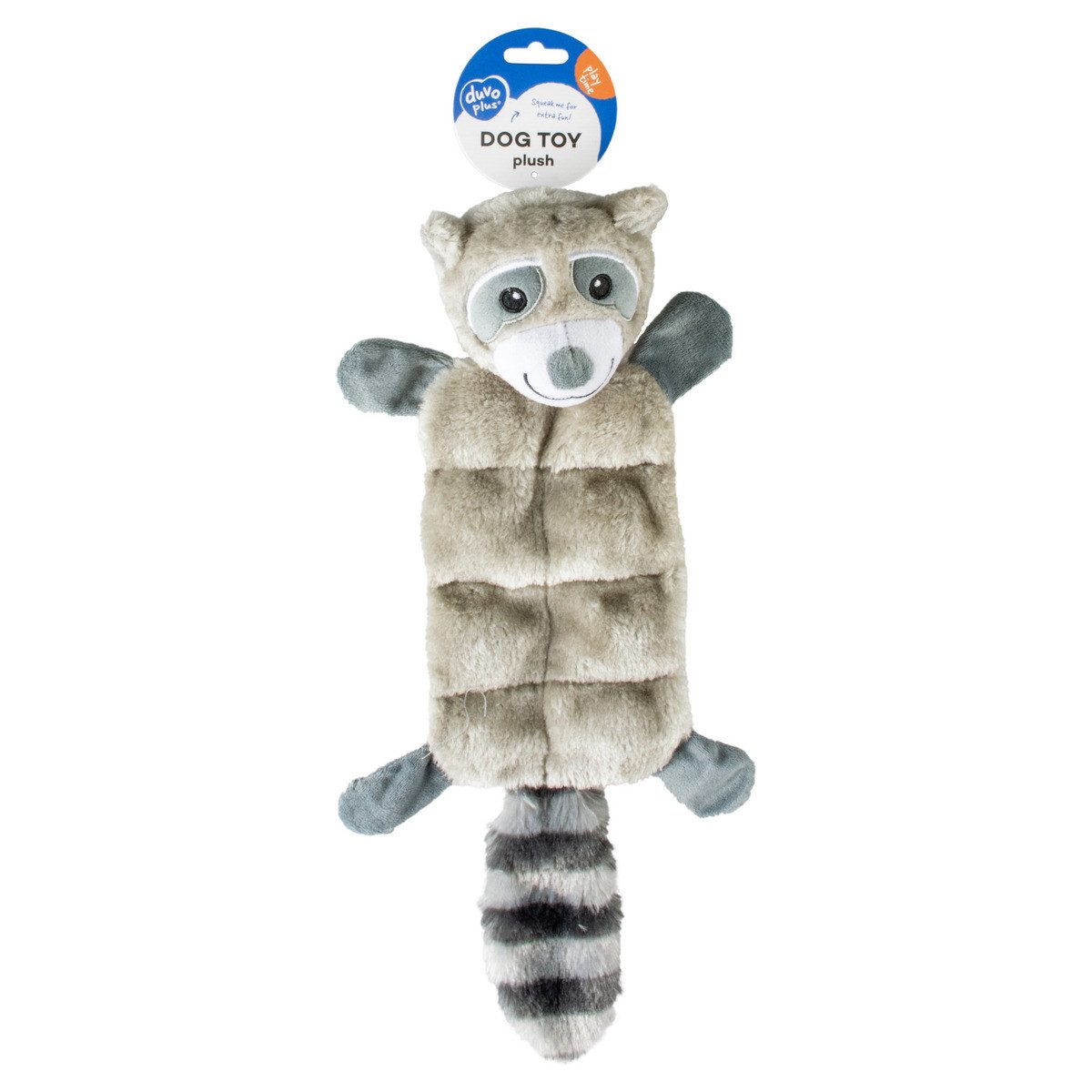 DUVO+ Tierkuscheltier Hundespielzeug Waschbär flach, quietschend günstig online kaufen