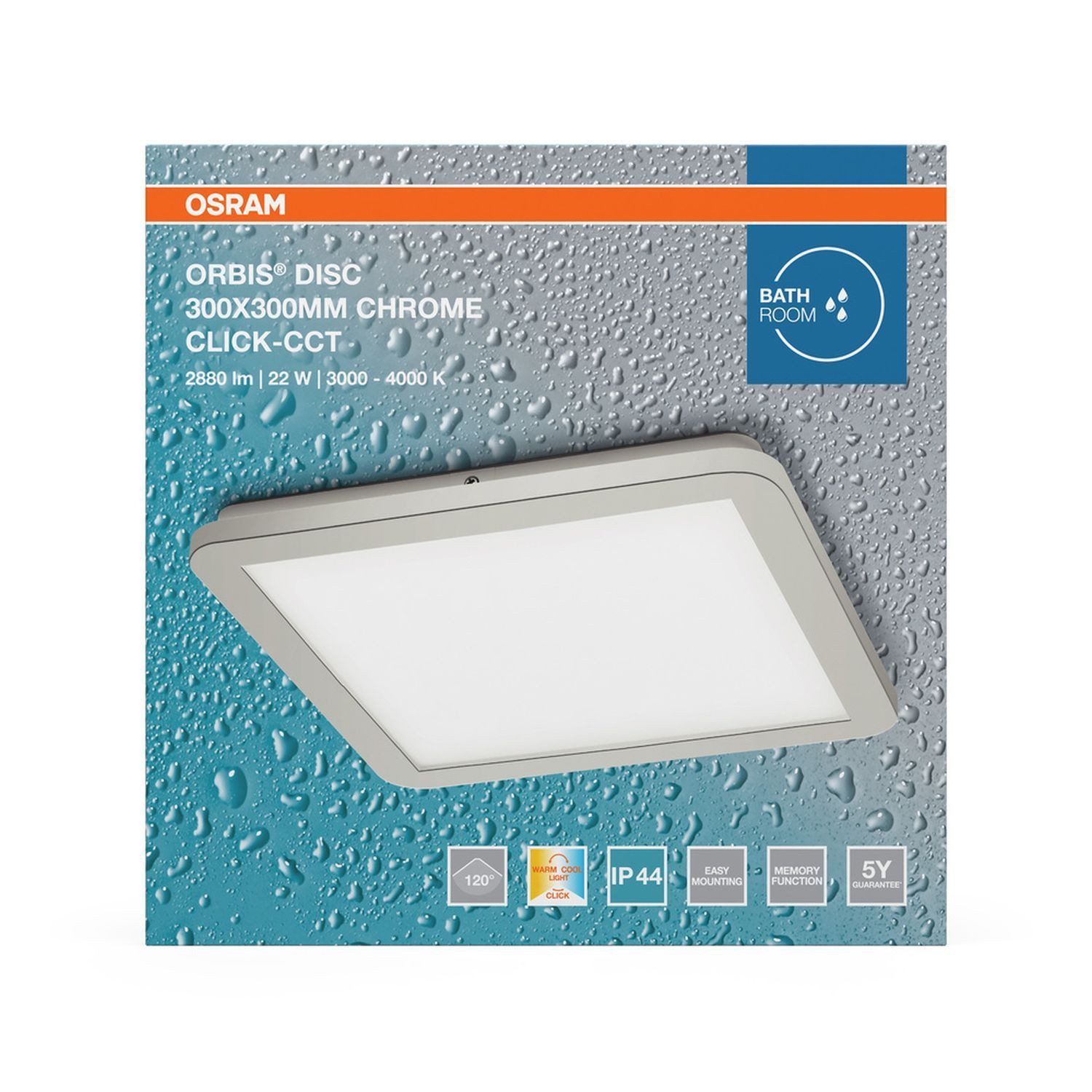 Licht-Erlebnisse Deckenleuchte DORESIN, LED fest integriert, LED 30 cm breit eckig 3000-4000 K 1800 lm Modern