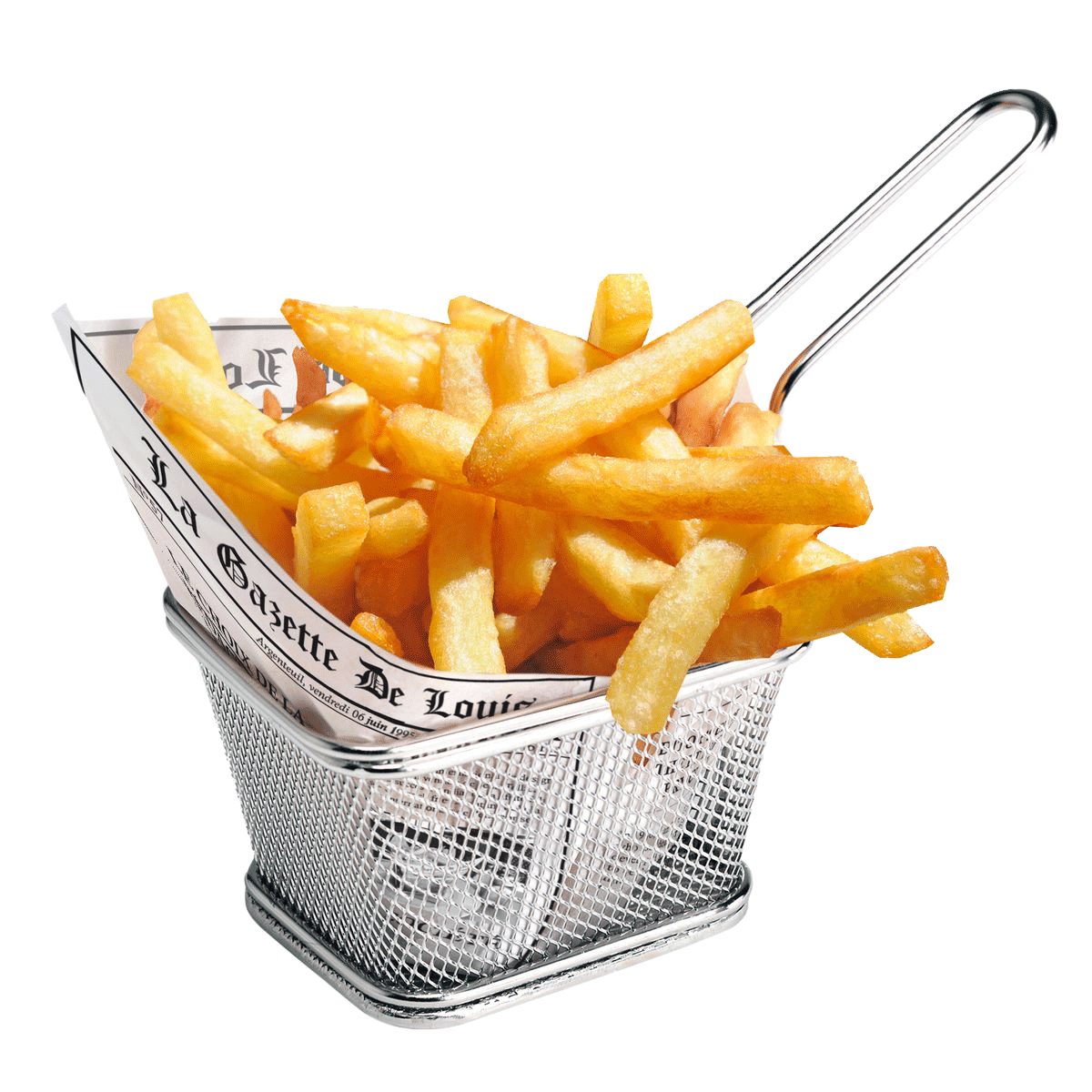 Drahtkorb Paderno World Cuisine A4982325 Mini-Bratkorb mit Griff, Edelstahl