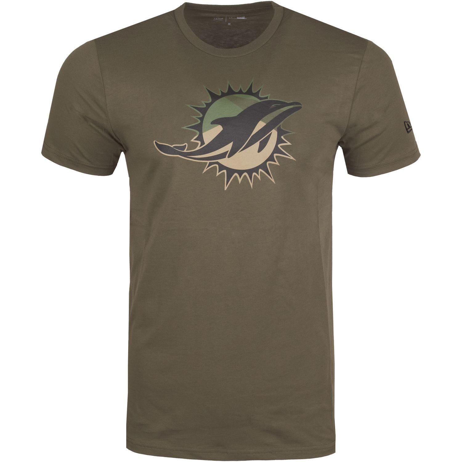 Era New Logo Print-Shirt Dolphins NFL Team Miami oliv