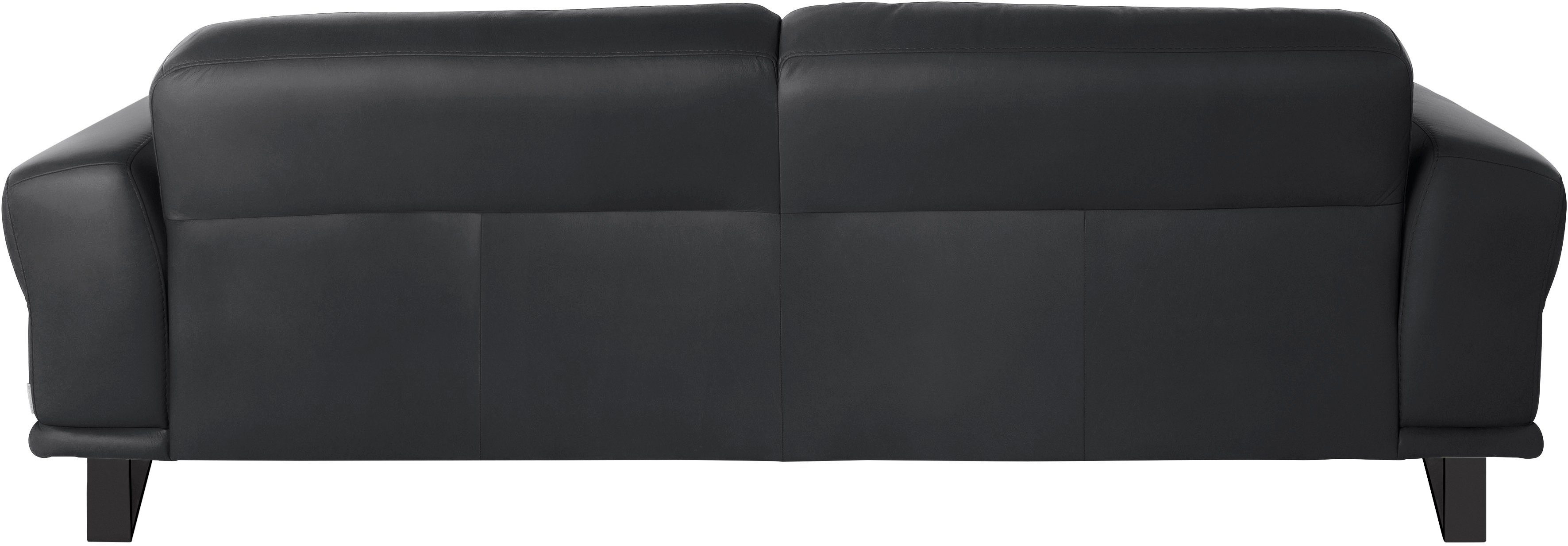2,5-Sitzer mit pulverbeschichtet, 232 cm in W.SCHILLIG montanaa, Breite Schwarz Metallkufen