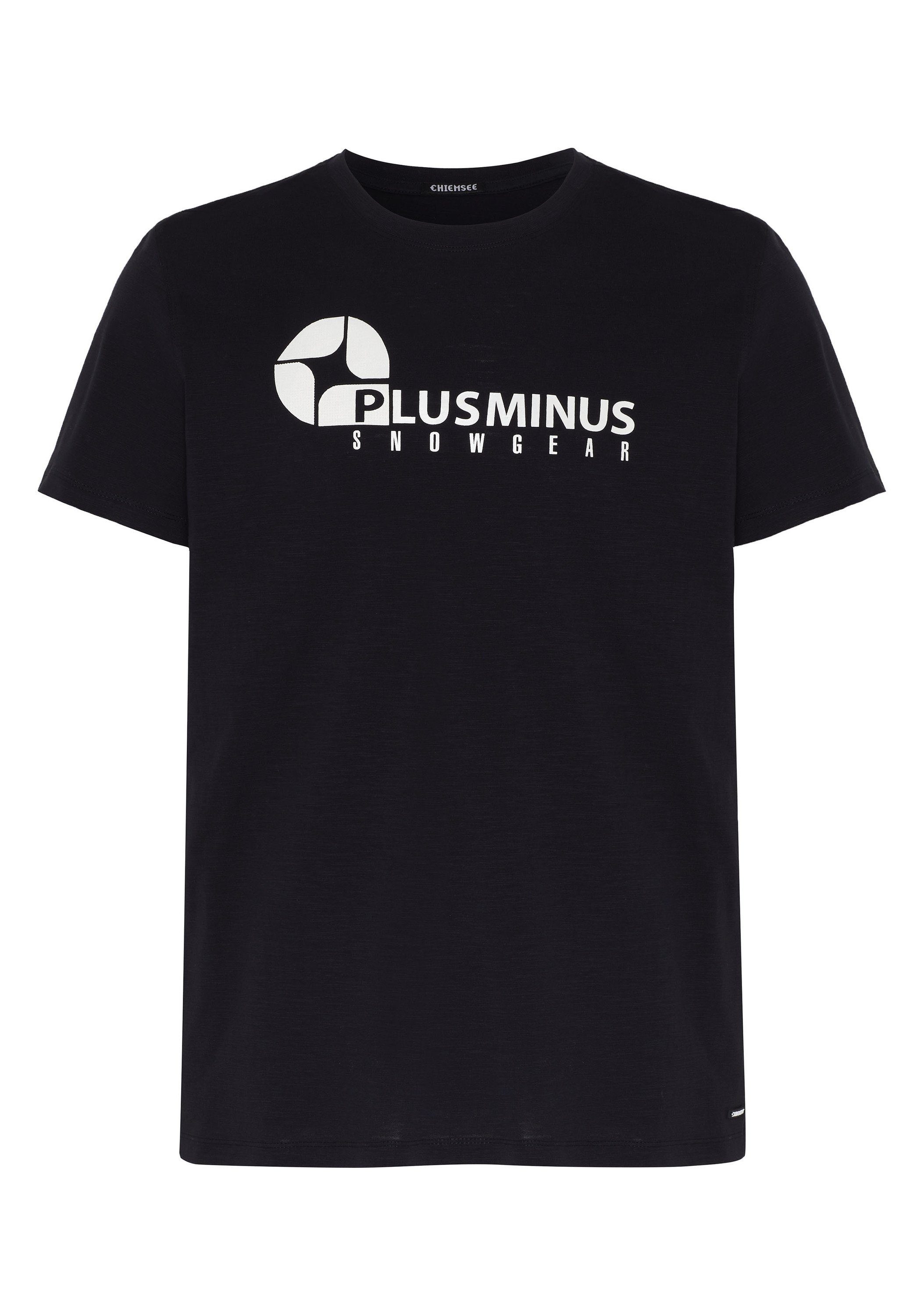 Chiemsee Print-Shirt T-Shirt im PLUS-MINUS-Design 1 Deep Black