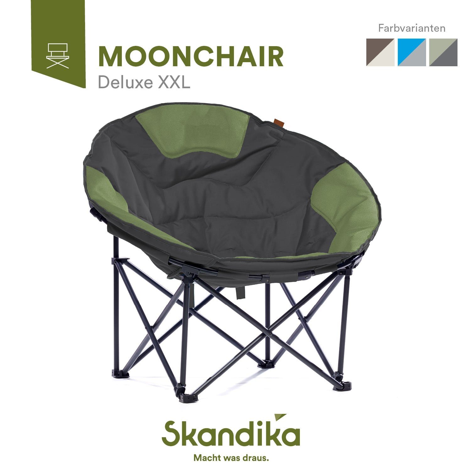 Skandika Campingstuhl, gepolstert, klappbar, Tragegriff, Tragetasche, rund, günstig online kaufen