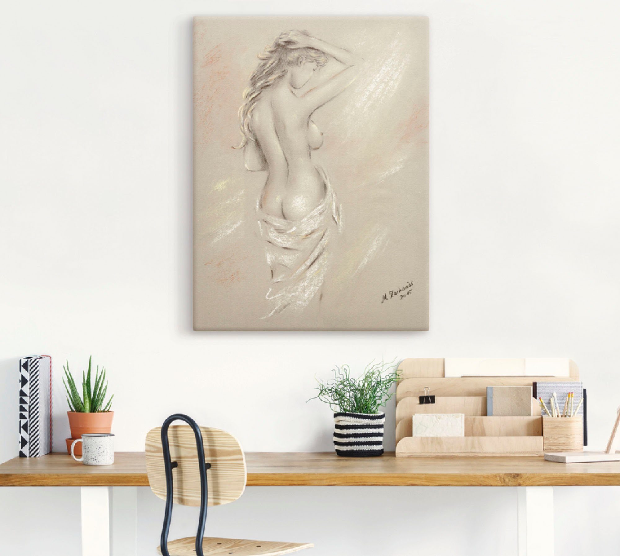 Artland Wandbild Reizvolle Rundungen - weiblicher Akt, Frau (1 St), als Leinwandbild, Poster in verschied. Größen