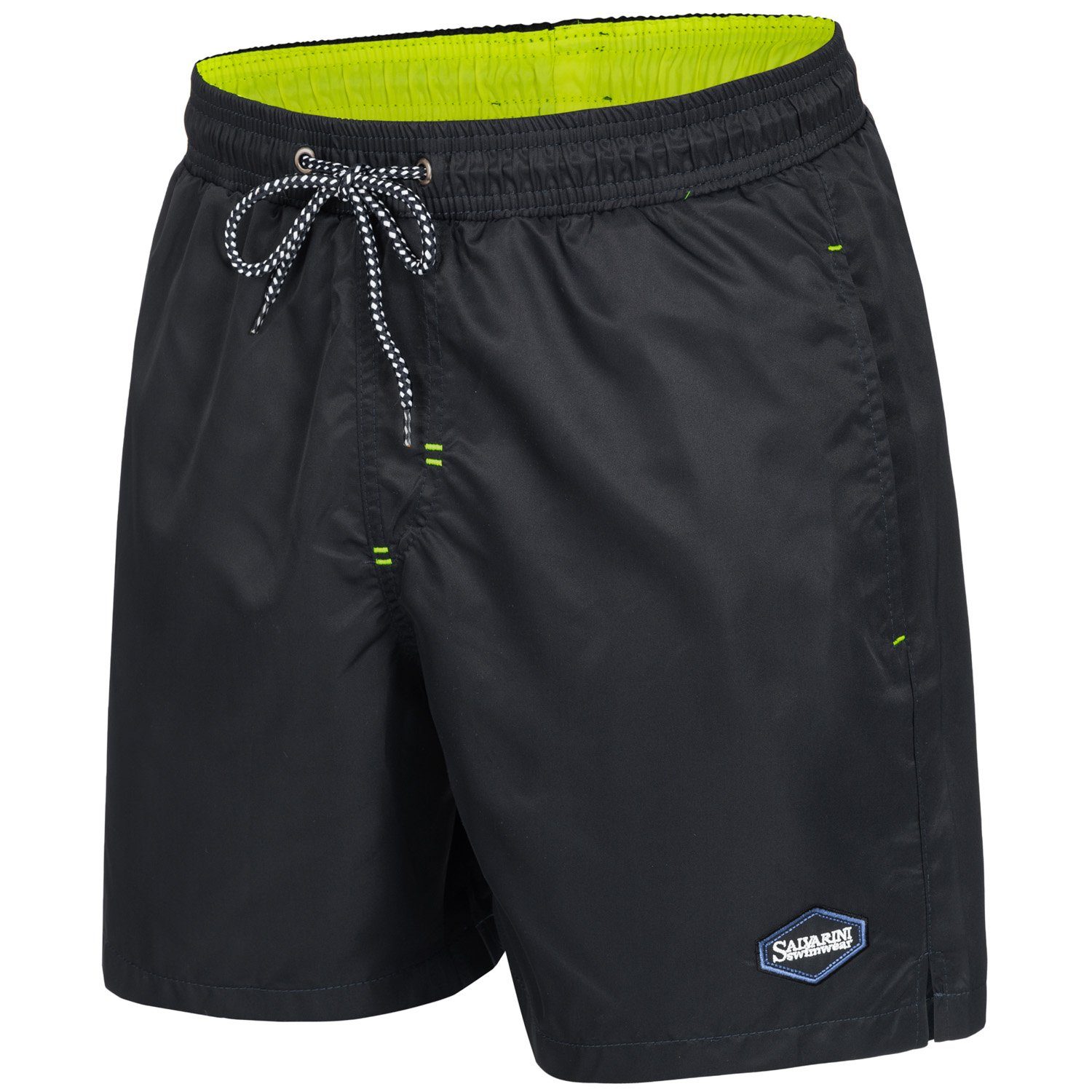 Alessandro Salvarini Badeshorts Herren – Badehose mit Reißverschlusstaschen Leichte Shorts mit Kordelzug und hohem Tragekomfort