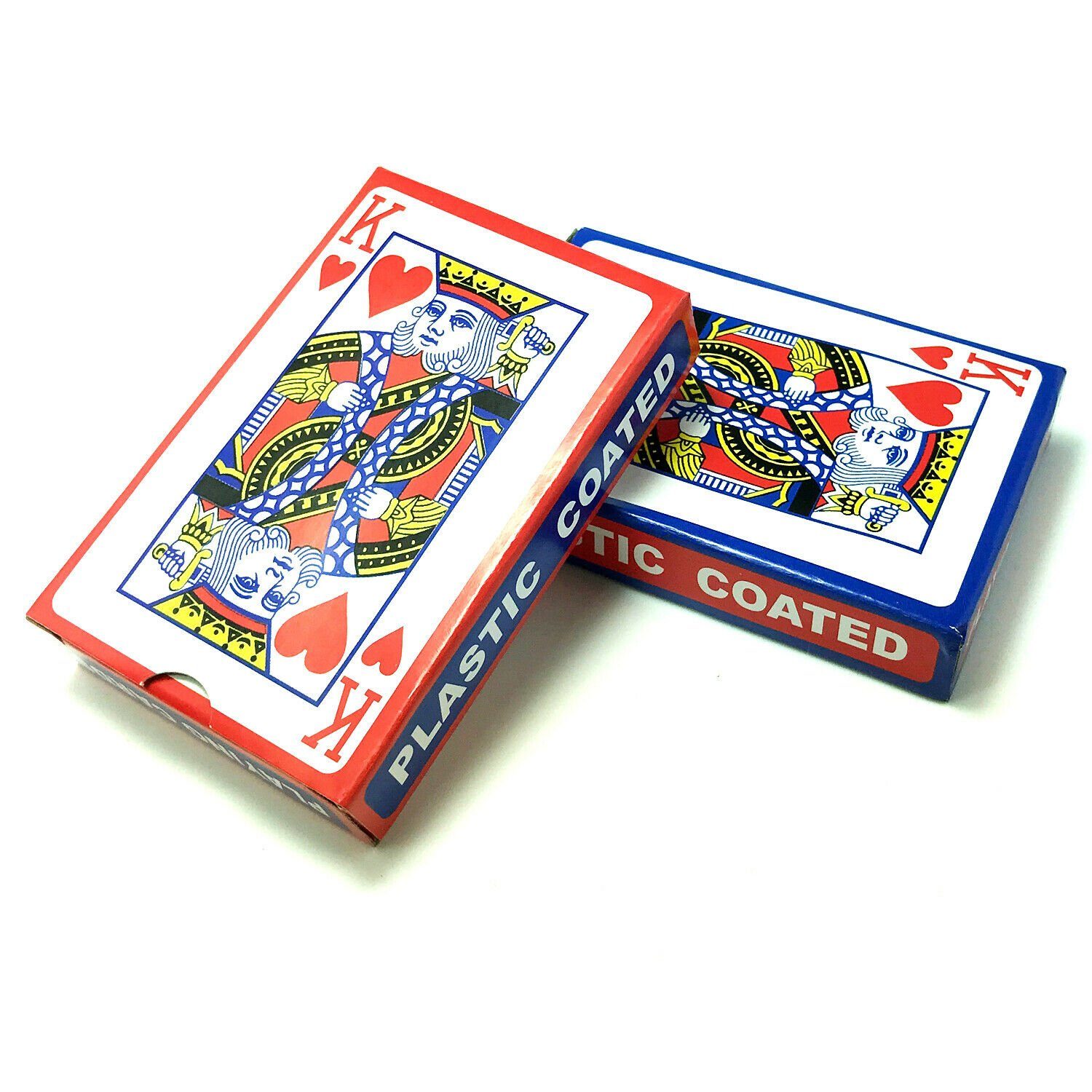 TSB Werk Spielesammlung, 2x 54 Blatt Spielkarten Set (Rot & Blau) Kartenspiel, Poker, Canasta, Bridge, Skat