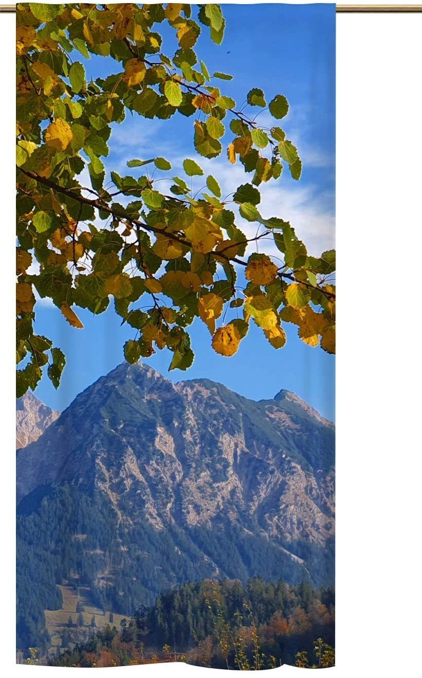 Scheibengardine Schlaufenschal Herbst in den Schlaufenschal, Bergen, Edler gardinen-for-life