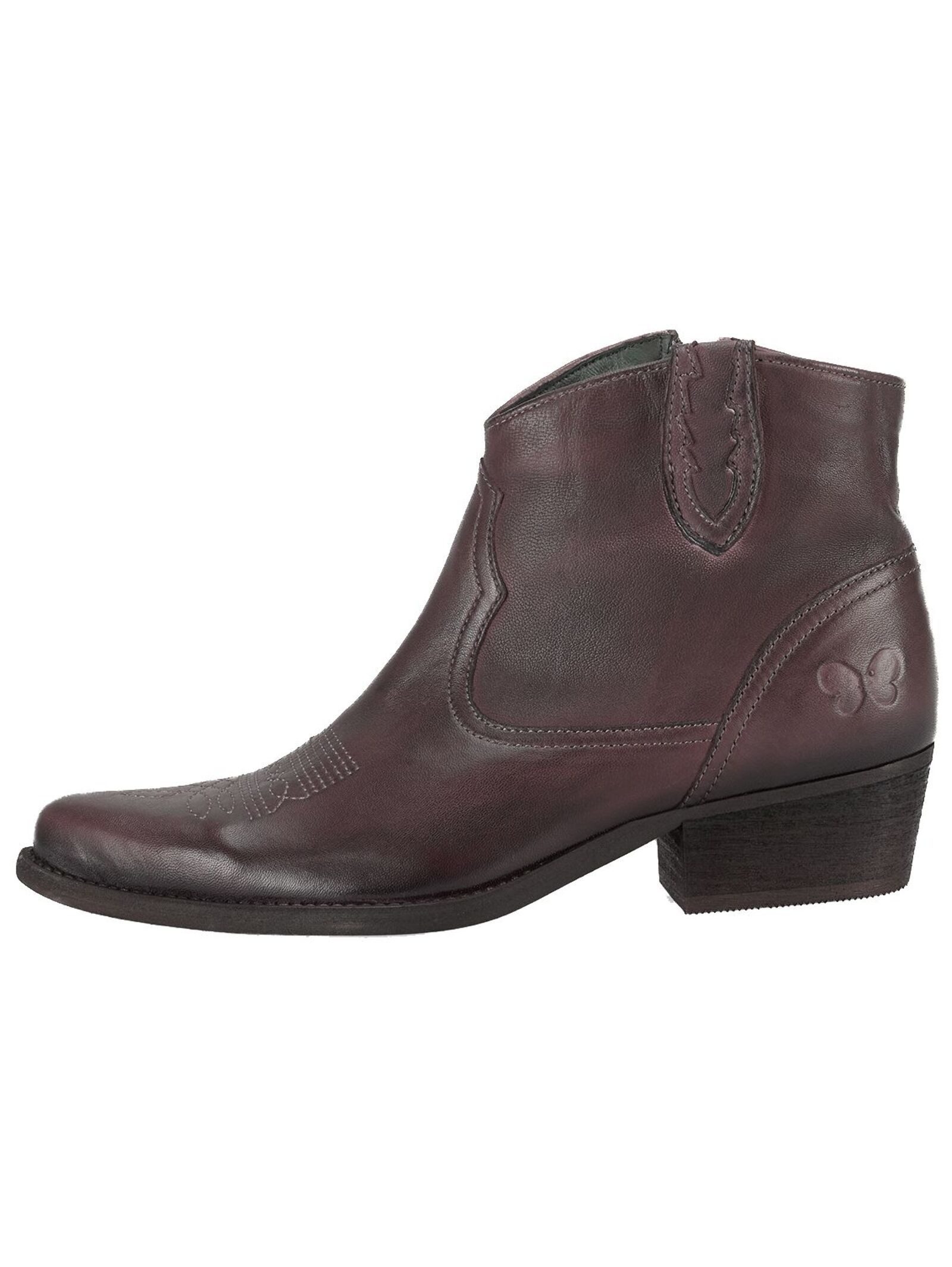 Felmini Stiefelette Leder . Cowboy Stiefelette