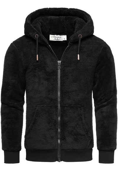 Amaci&Sons Sweatjacke BERWYN Teddyfell Jacke Herren Teddy Sweatjacke Plüsch Hoodie Pullover Zipper Jacke