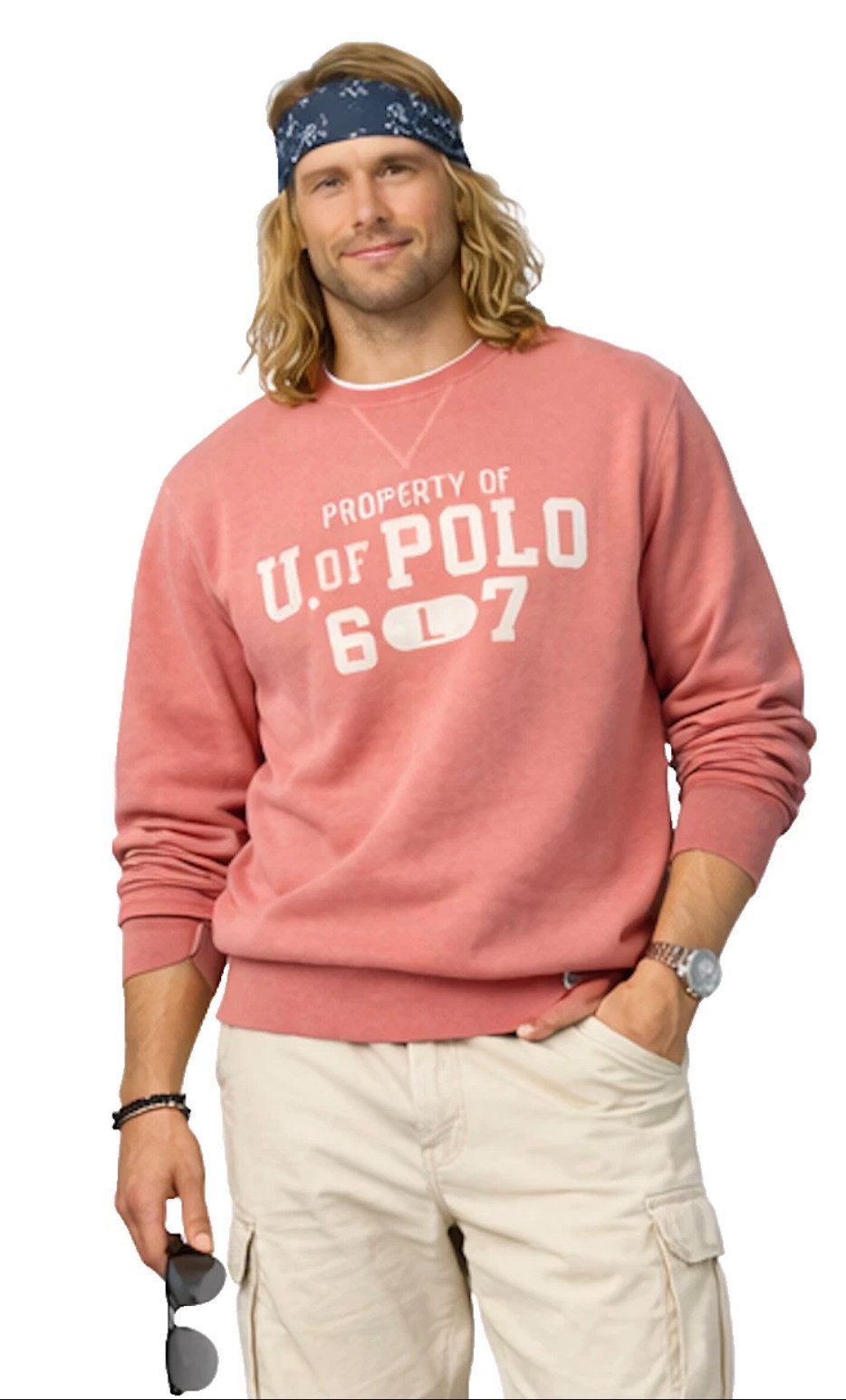 Polo Ralph Lauren Sweatshirt Sweater Retro Vintage College Pulli Pullover Sofortige Authentifizierung über das Ralph Lauren-System möglich