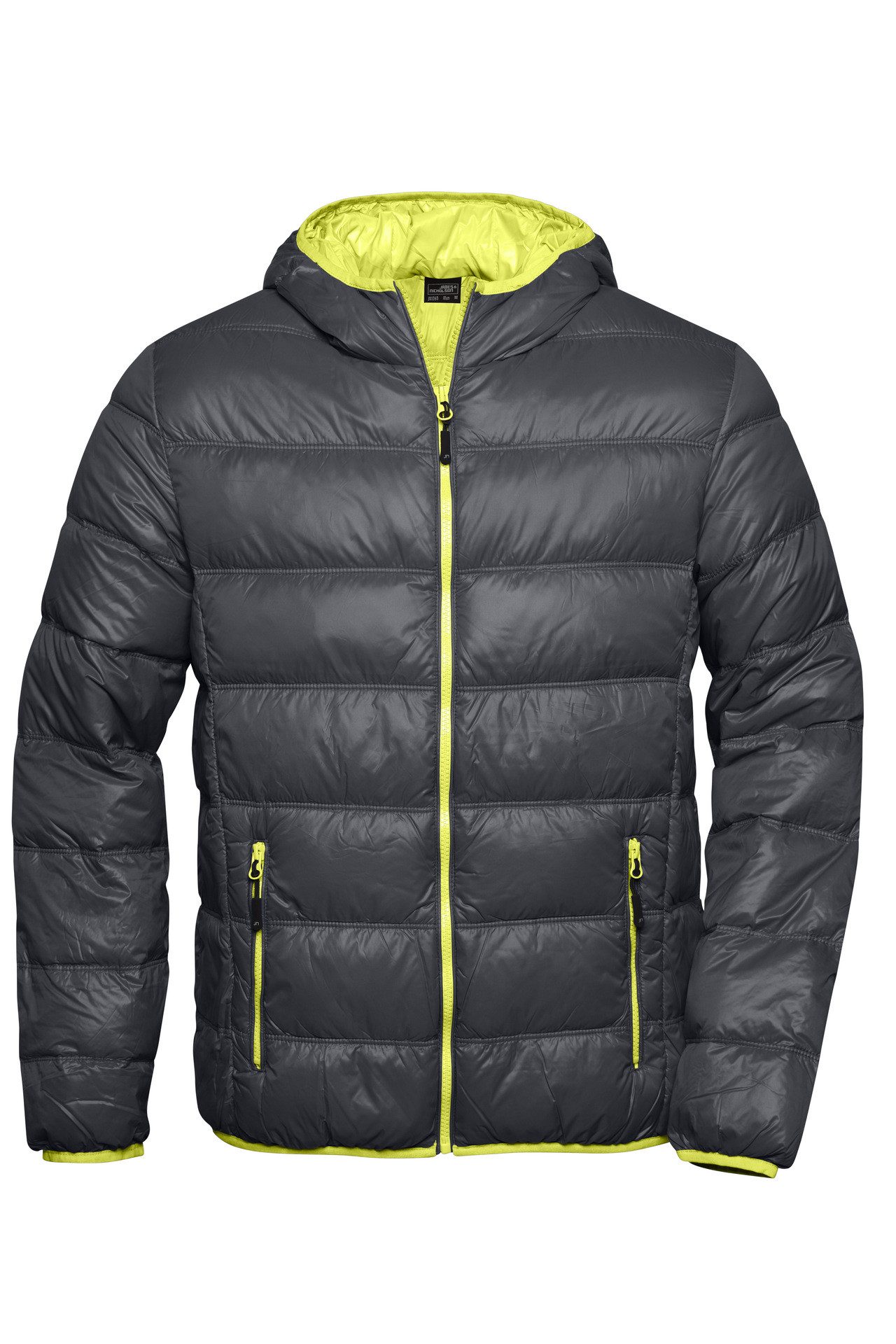 James & Nicholson Leichtdaunenjacke Ultraleichte Herren Daunenjacke mit Kapuze in sportlichem Style JN1060 für die Übergangszeit