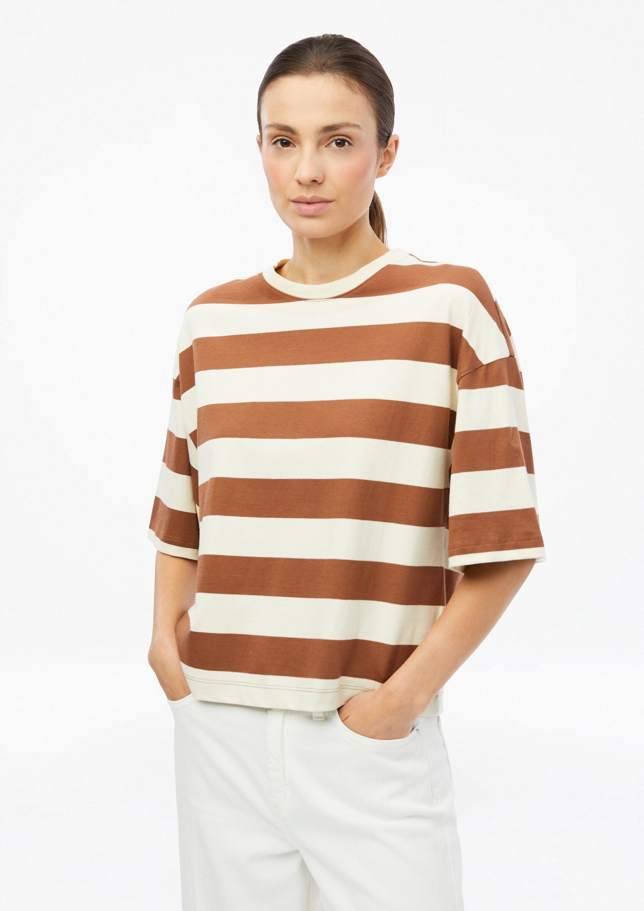 s.Oliver Kurzarmshirt T-Shirt Gestreiftes T-Shirt im Boxy Shape