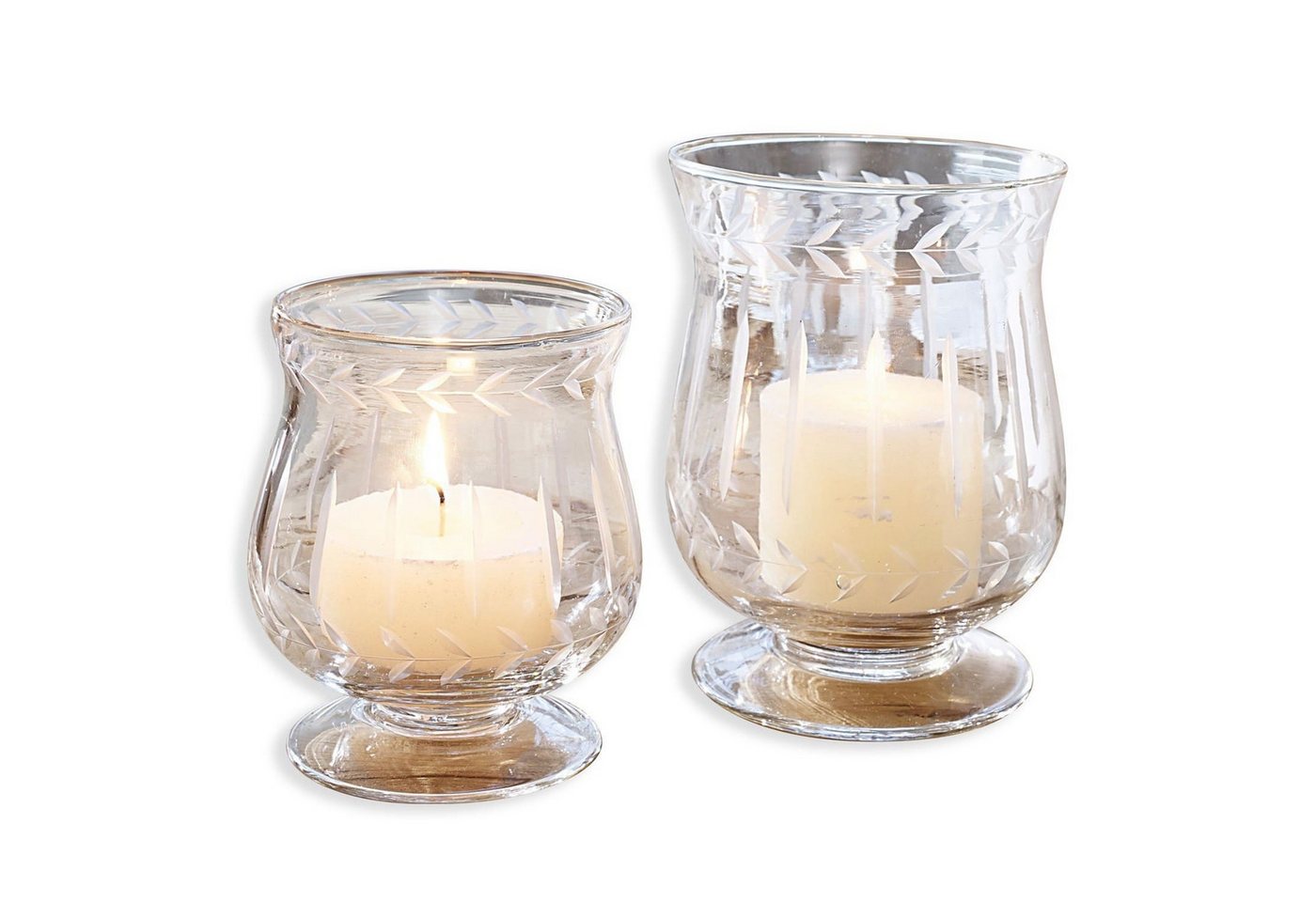 Mirabeau Windlicht Windlicht 2er Set Moon klar (2er Set, 2er Set)