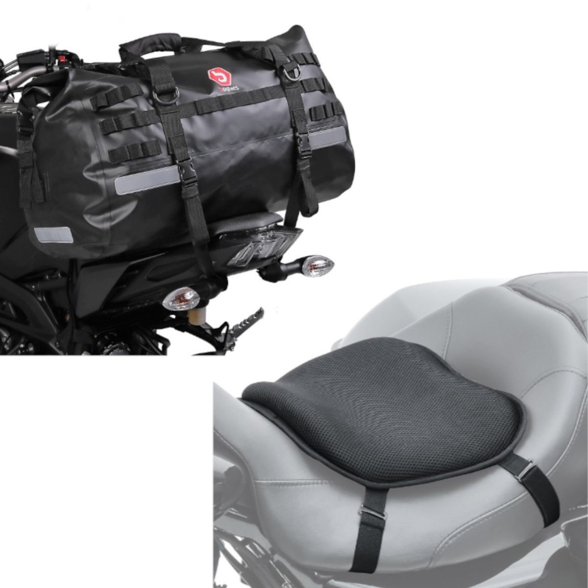 Reisetasche Set Hecktasche + Gel Sitzkissen S4