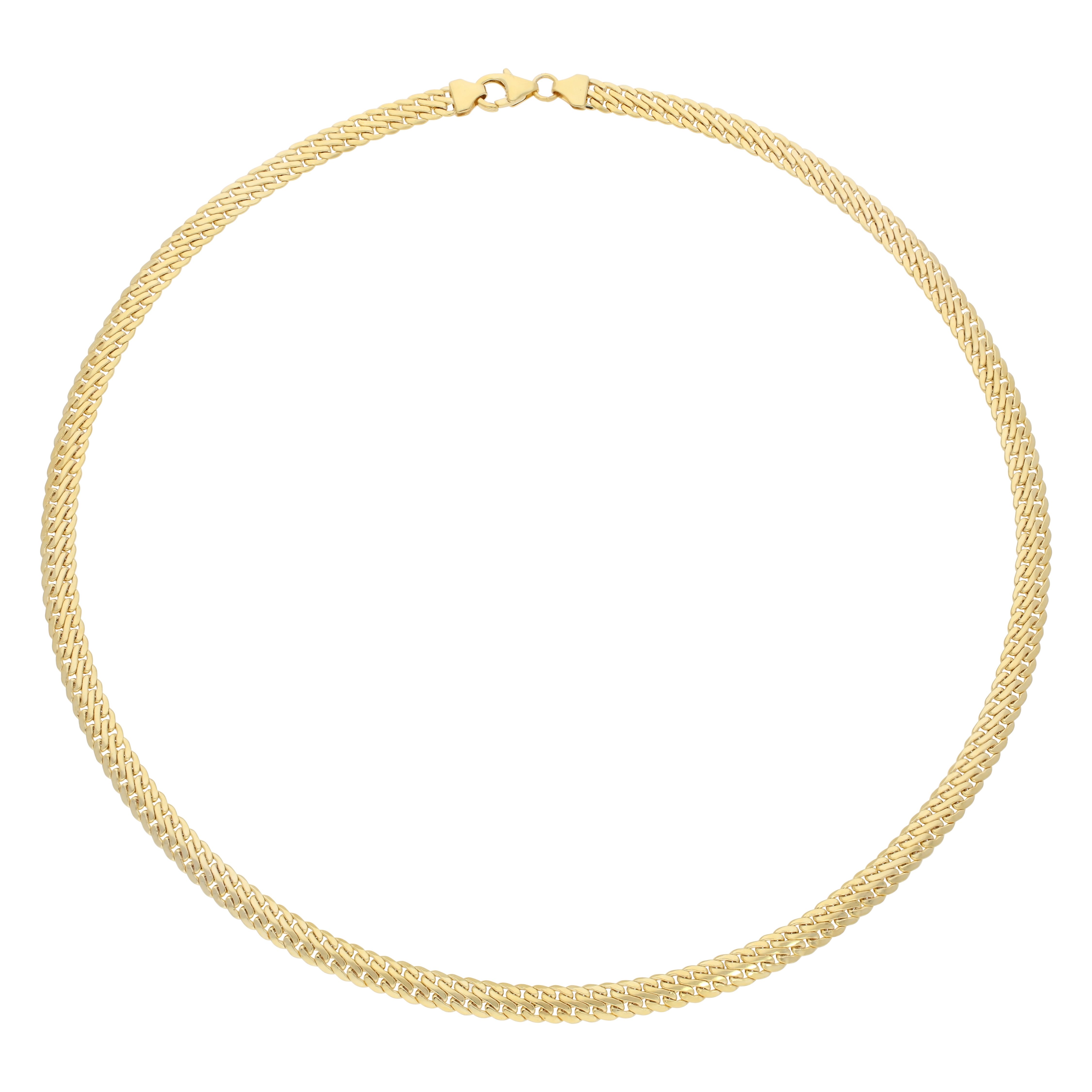 Firetti Collier Schmuck Geschenk Gold 375 Halsschmuck Halskette Doppelpanzerkette