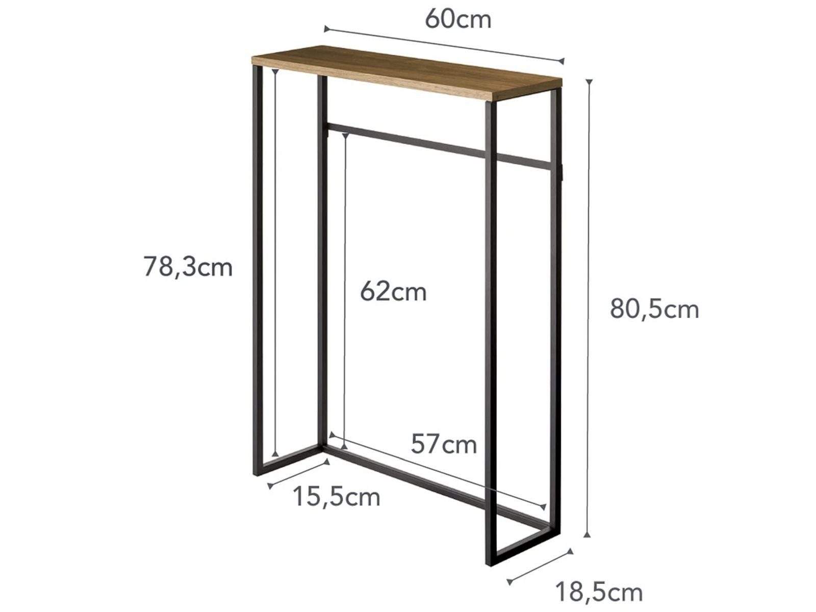Yamazaki Konsolentisch "Tower" 60cm breit platzsparend, Beistelltisch schma günstig online kaufen