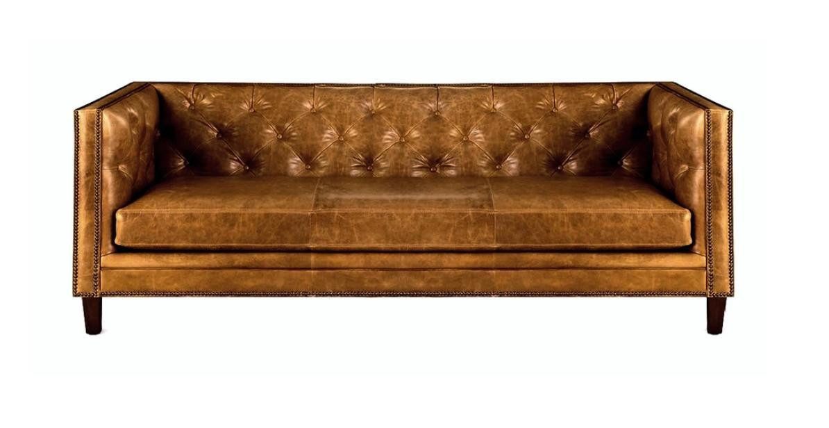 Xlmoebel Chesterfield-Sofa Braunes Sofa im italienischen Stil mit hochwertiger Verarbeitung, Hergestellt in Europa