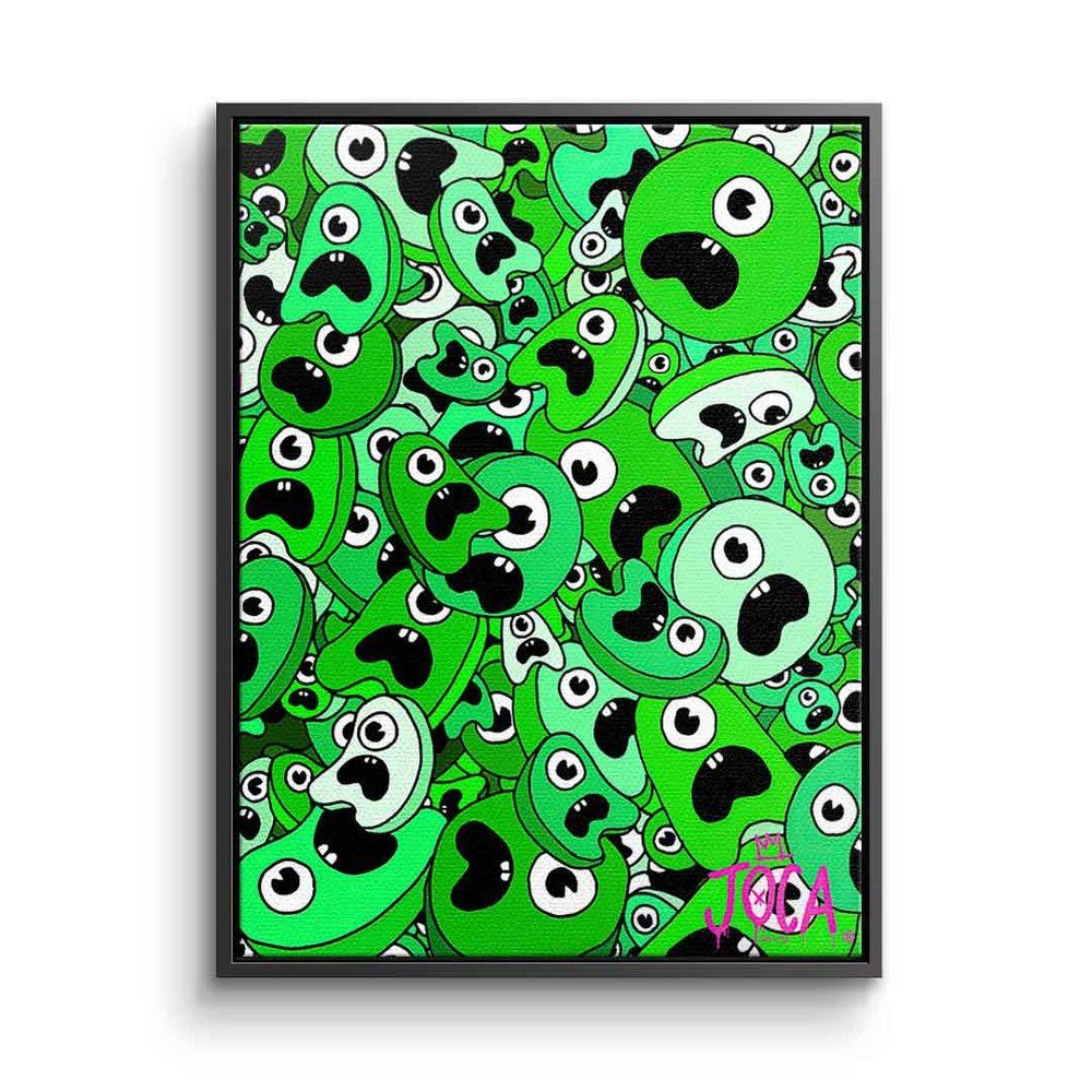 DOTCOMCANVAS® Leinwandbild Schwarz | schwarzer Rahmen