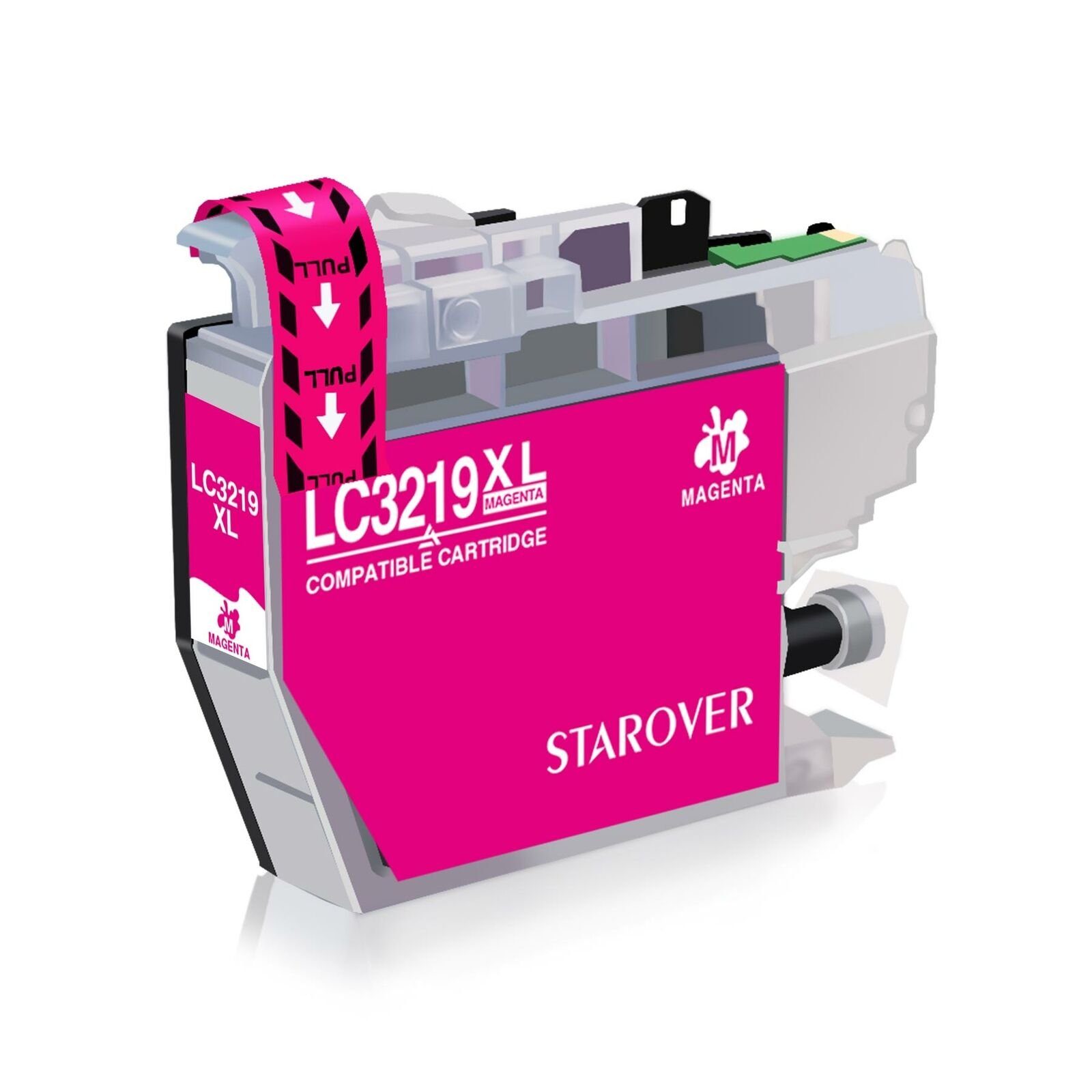 STAROVER Druckerpatronen kompatibel für Brother LC-3219XL LC3217 XXL Tintenpatrone (MFC-J5330DW MFC-J5335DW MFC-J5730DW MFC-J5930DW, MFC-J6530DW MFC-J6930DW MFC-J6935DW Drucker) 1 Magenta