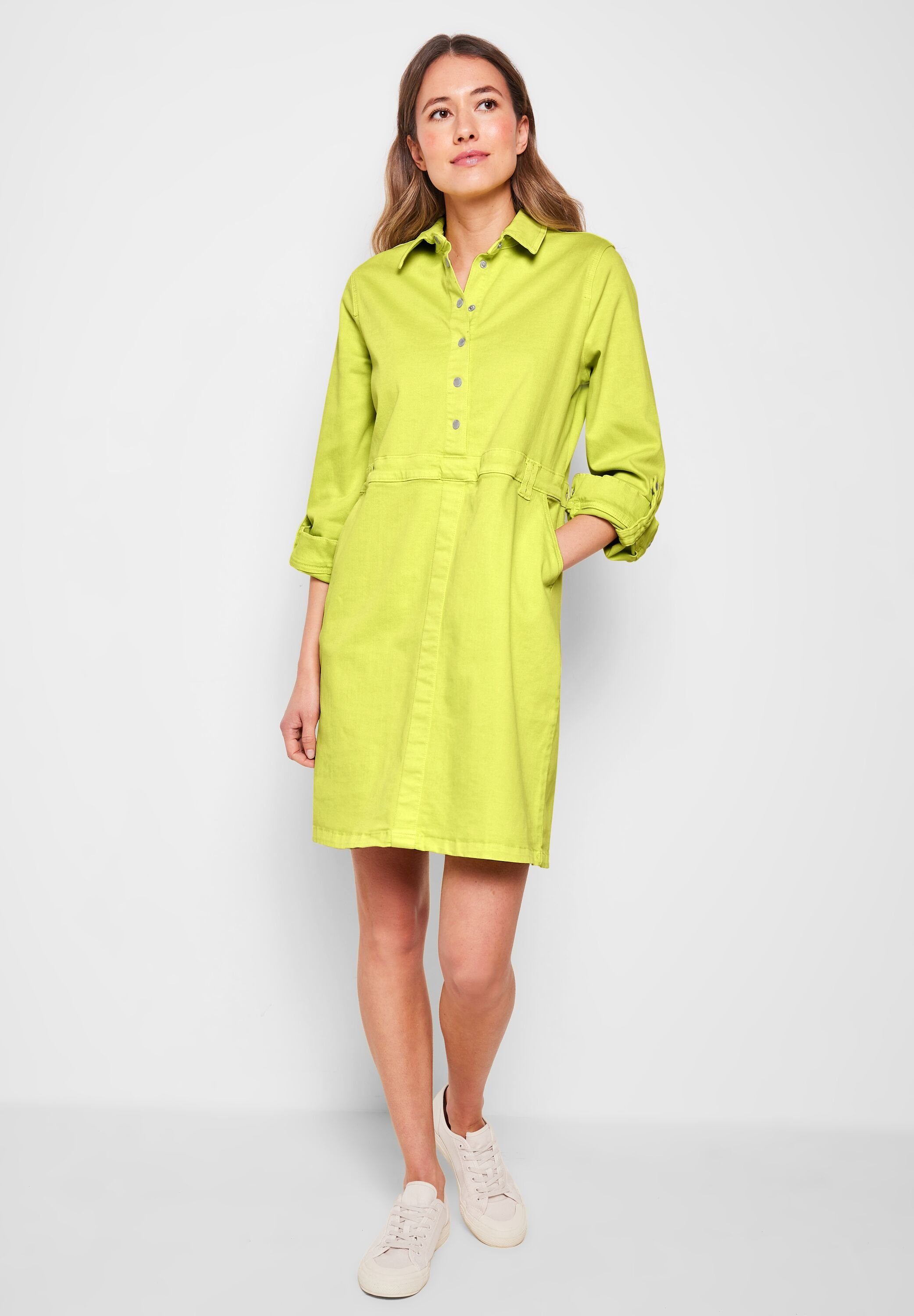 Offizieller Online-Verkauf Cecil Jeanskleid im Hemdblusen-Style yellow limelight