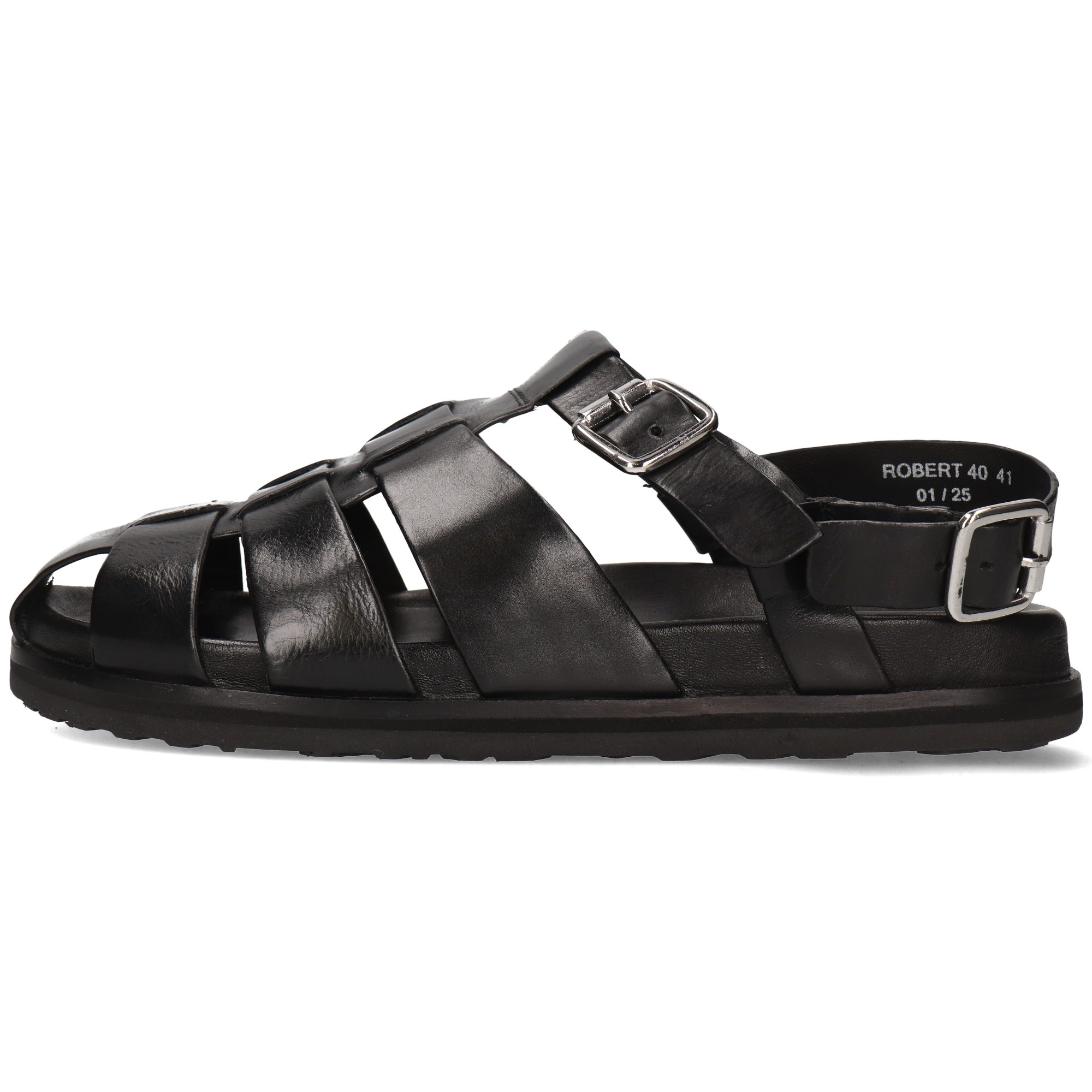 Melvin & Hamilton Robert 40 Leder-Sandalen für Herren Sandale Flache Absätze, Echtes Leder, Vegetabile Gerbung