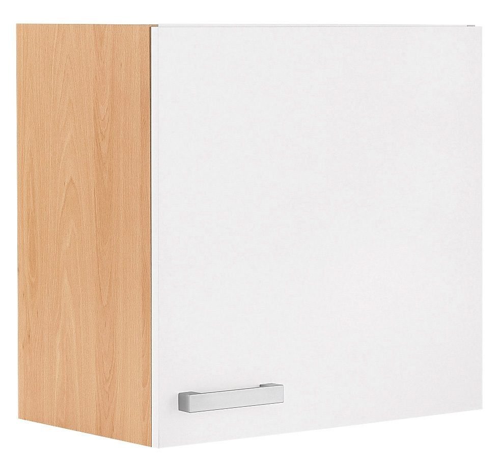 OPTIFIT Hängeschrank Odense 60 cm breit, 57,6 cm hoch, mit 1 Tür weiß/buche | buchefarben | Hängeschränke