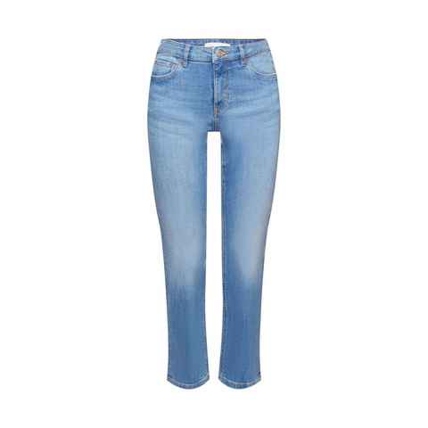 edc by Esprit 7/8-Jeans Cropped-Jeans mit mittelhohem Bund