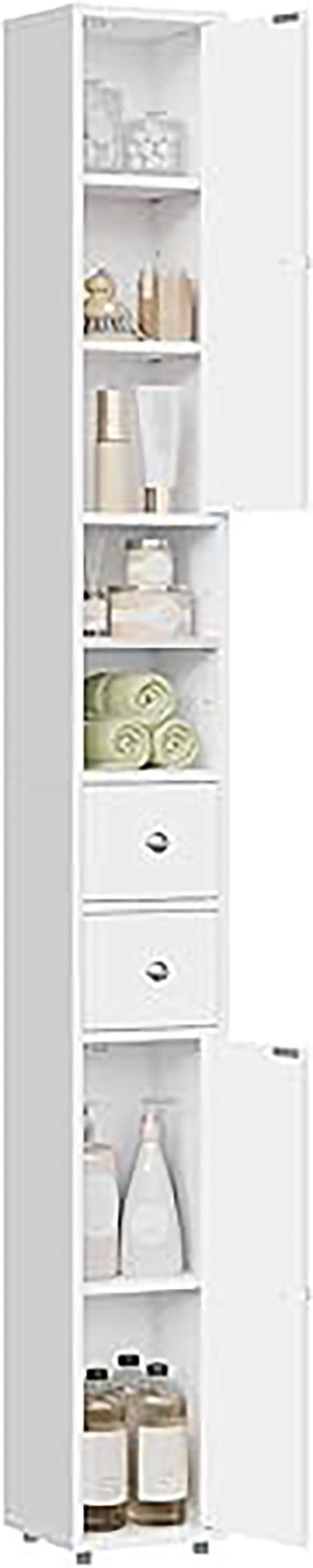 EUGAD Hochschrank (1-St) Badschrank, mit Schubladen, günstig online kaufen