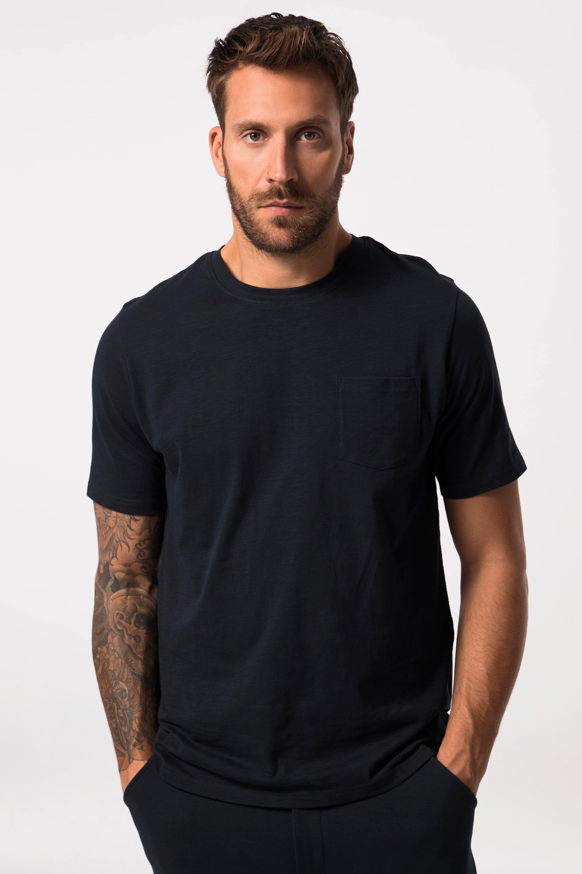 JP1880 T-Shirt T-Shirt Halbarm Flammjersey Rundhals günstig online kaufen
